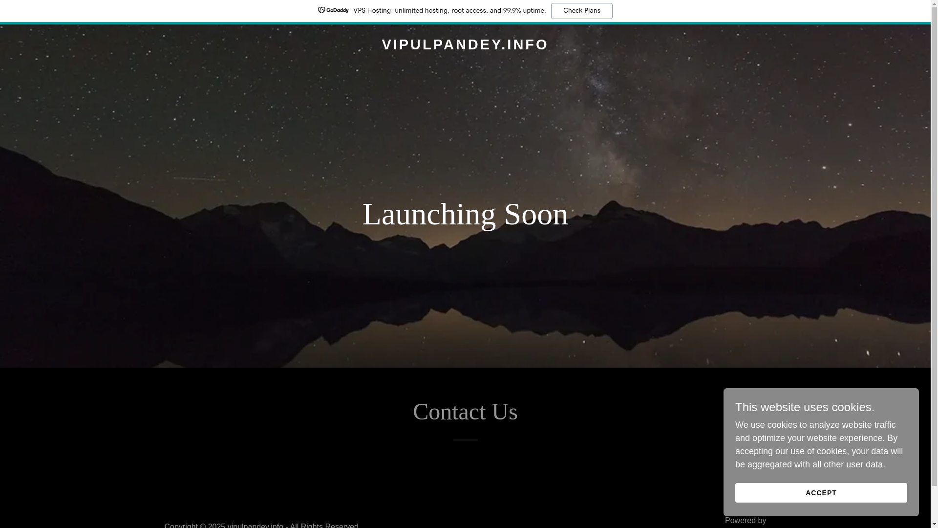 website screenshot of https://vipulpandey.info/