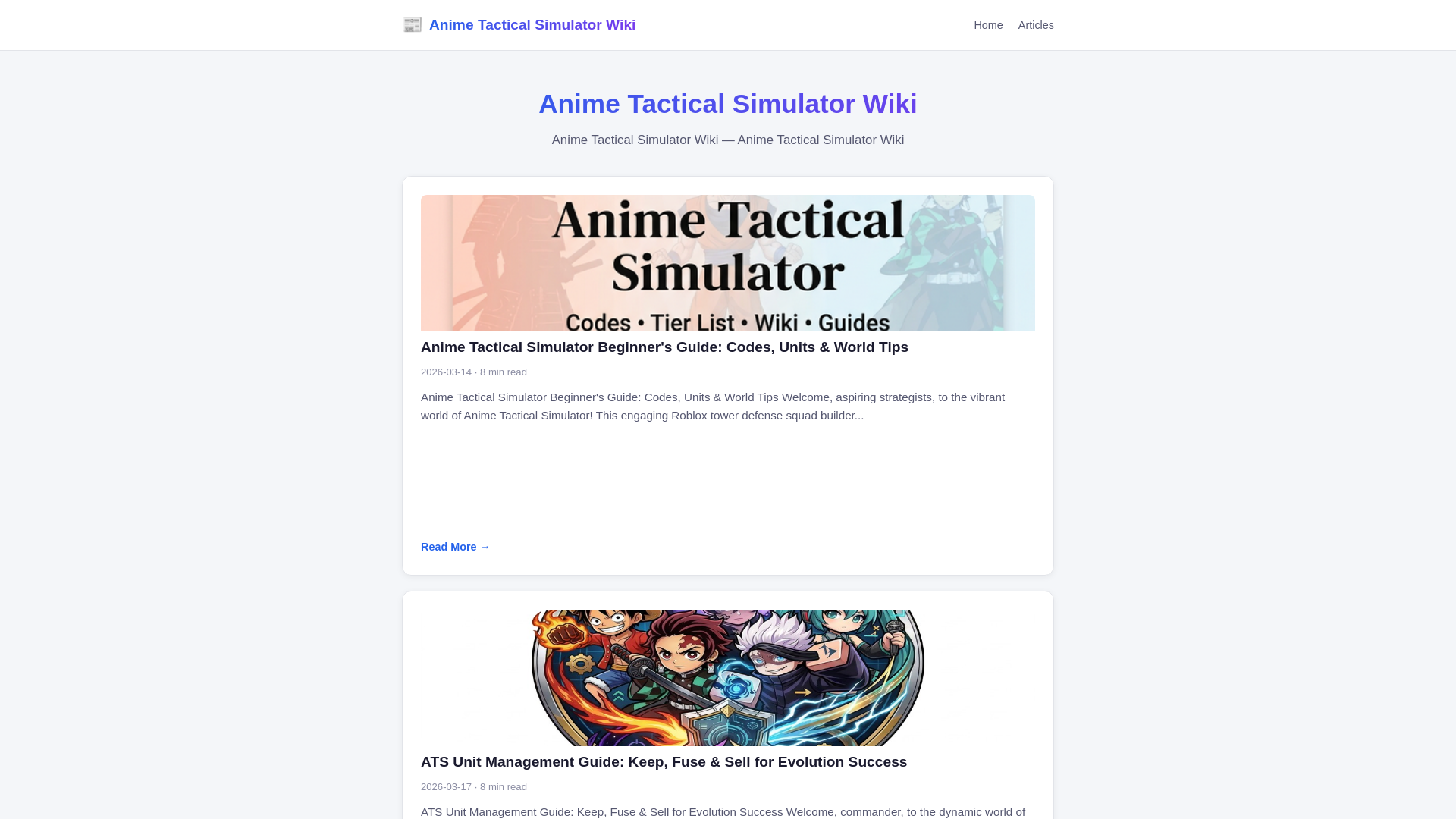 website screenshot of https://anime-tactical-simulator-wiki.pages.dev/