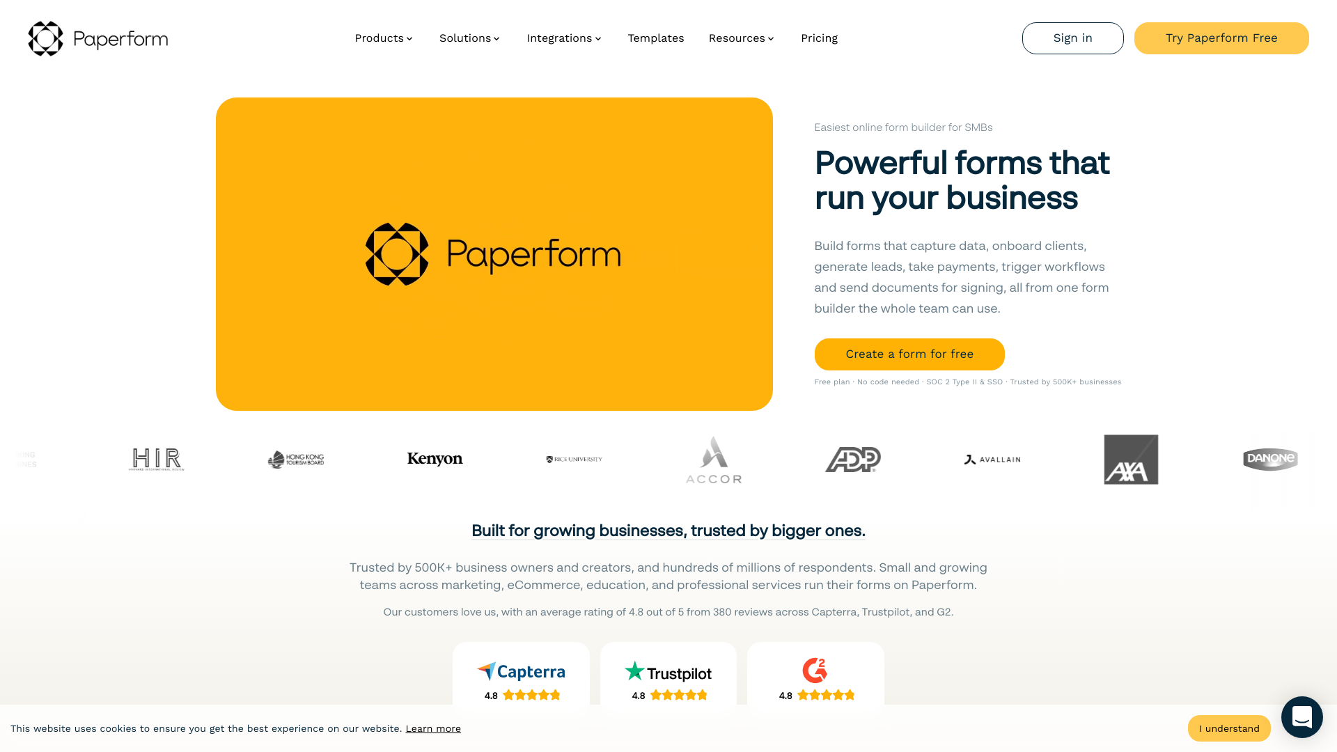 website screenshot of https://fctotdde.paperform.co