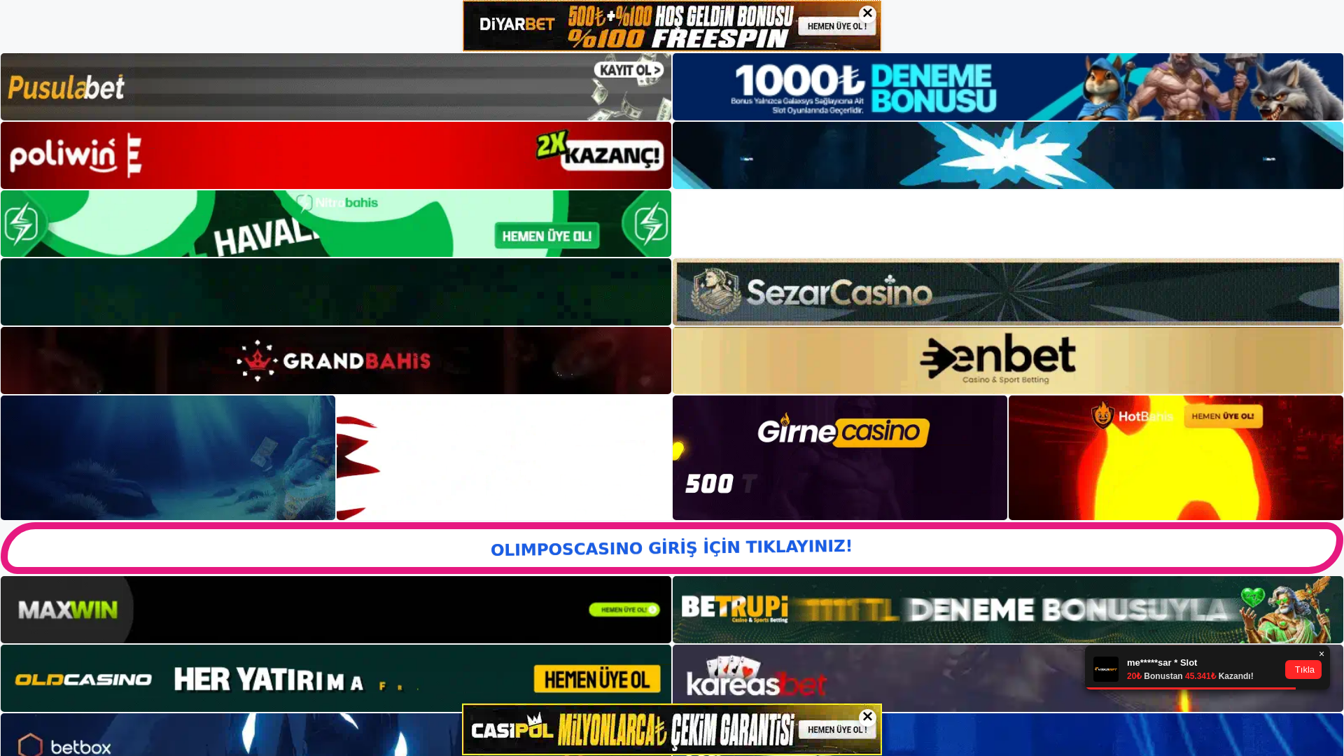 website screenshot of https://olimposcasino.me