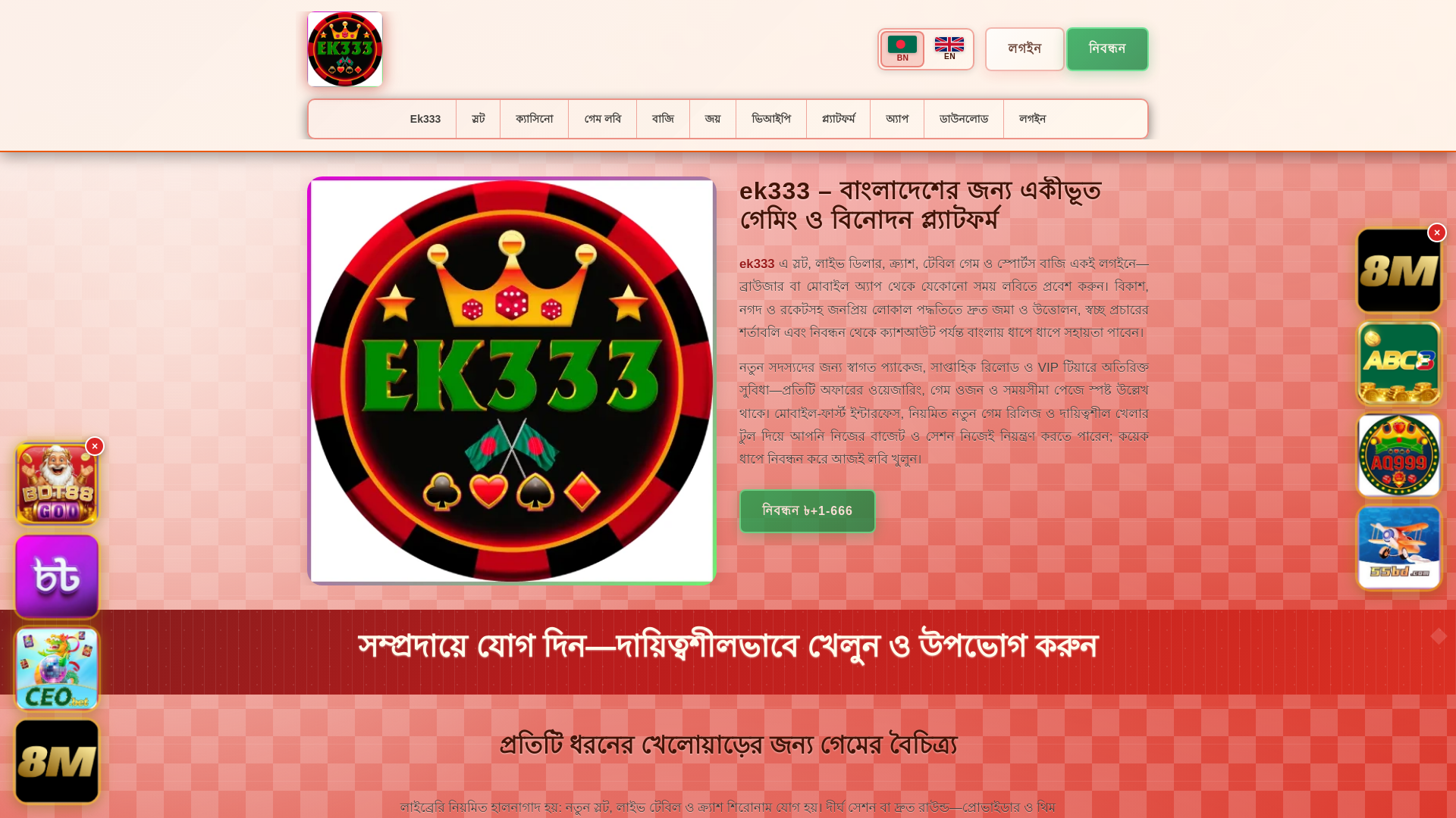 website screenshot of https://ek333tin.com/