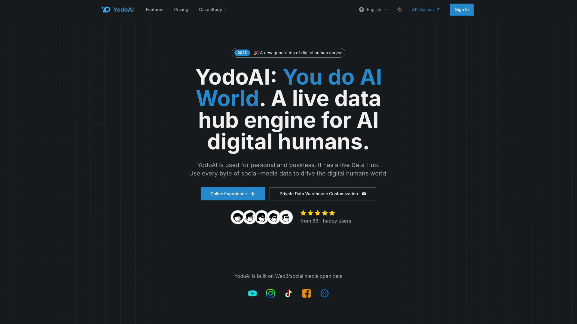 website screenshot of https://yodoai-saas-static.pages.dev/