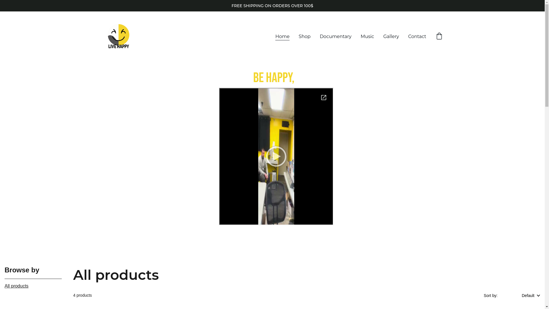 website screenshot of https://wearlivehappy.com/
