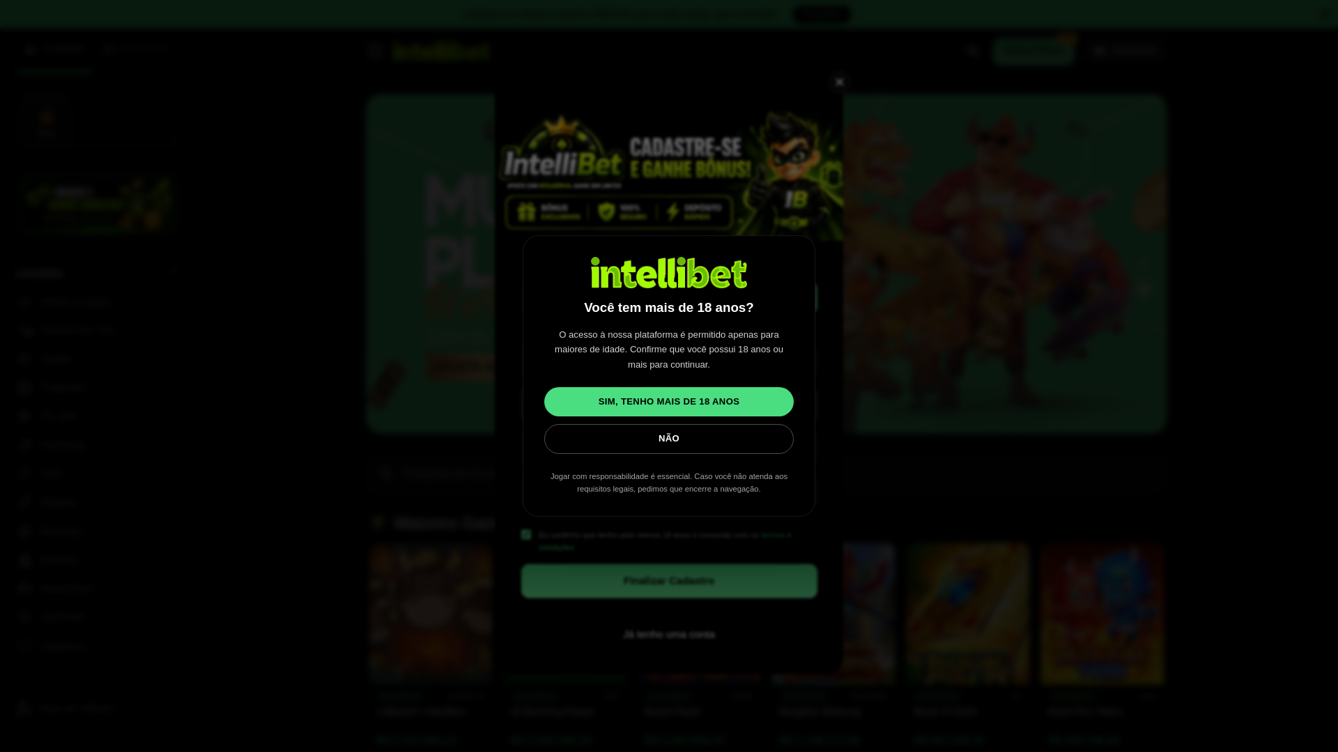 website screenshot of https://intellibet.fun/