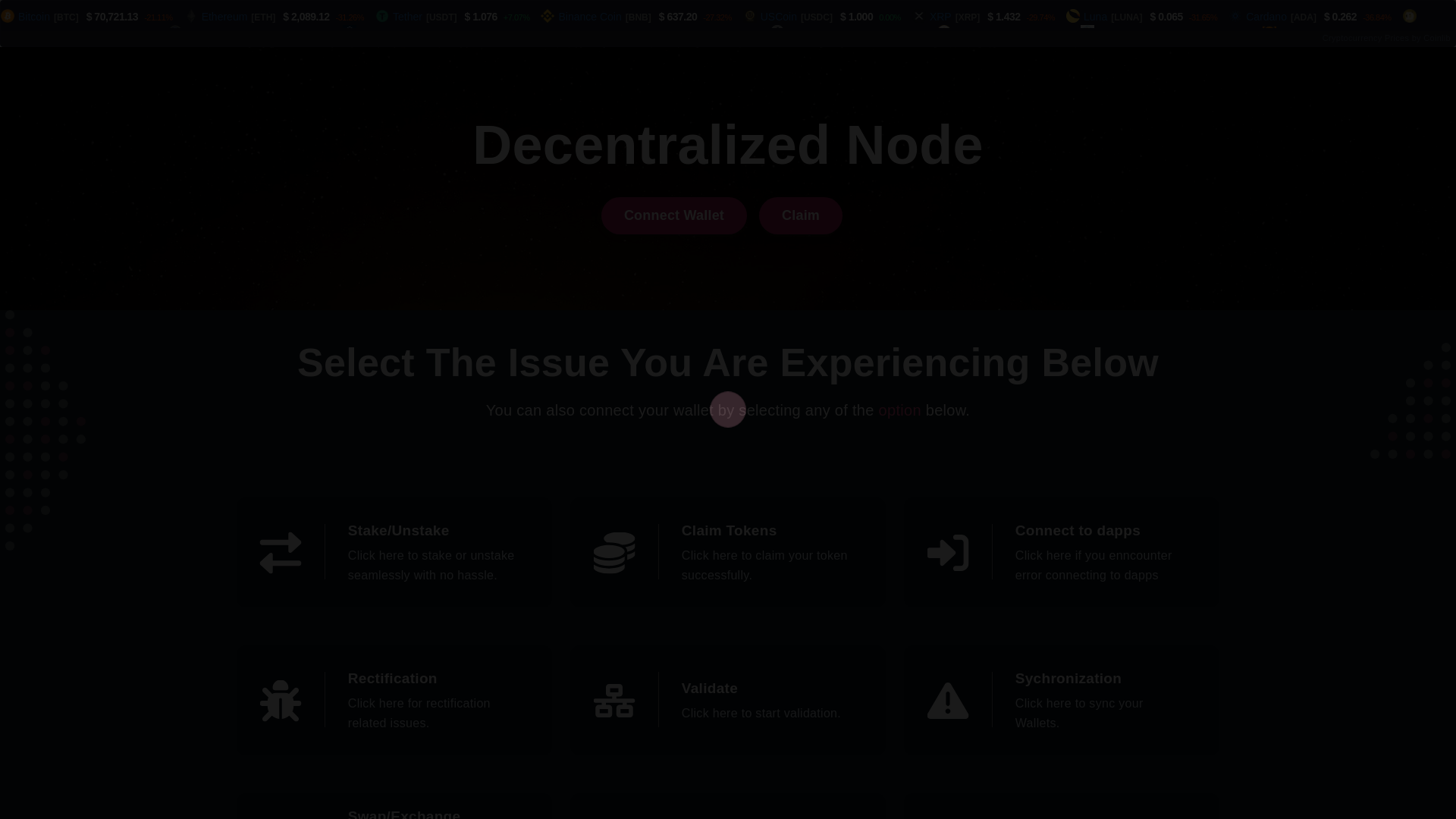 website screenshot of https://unifier-protocol.info
