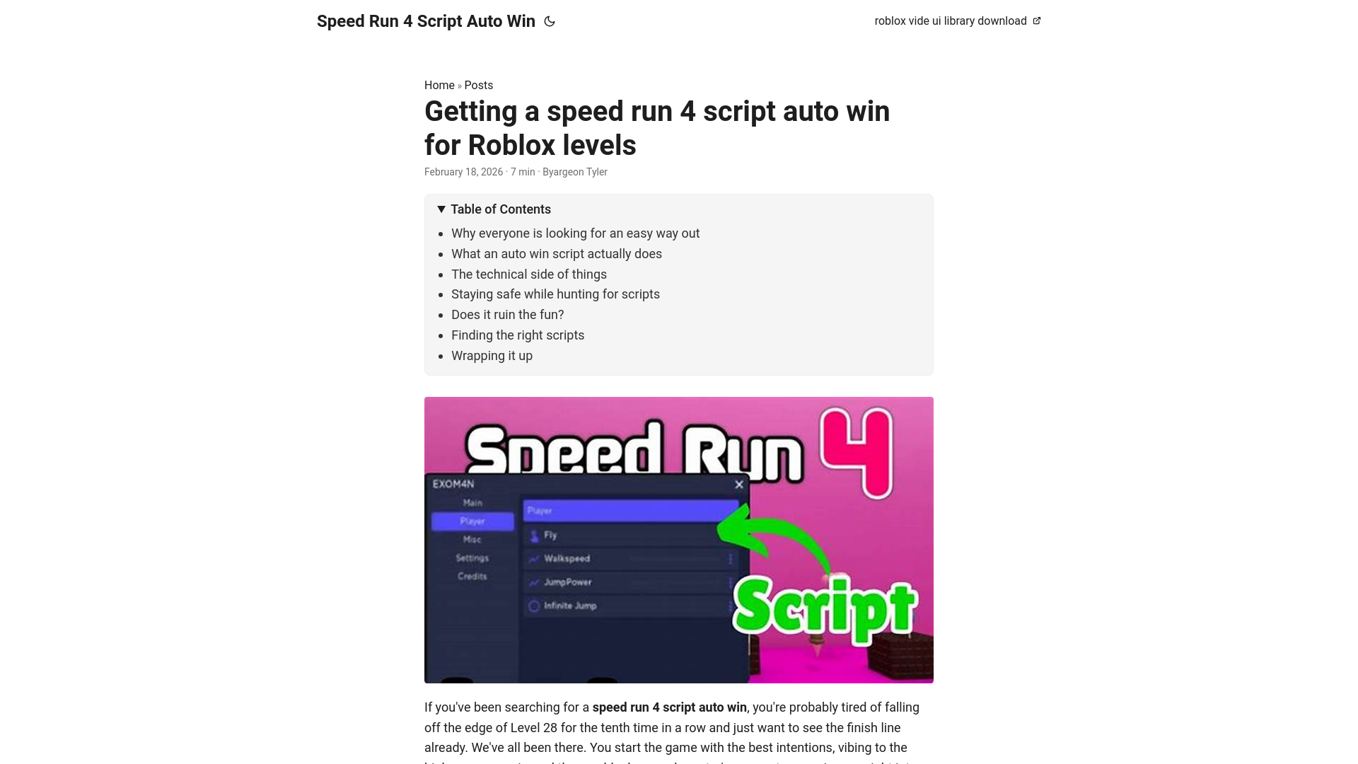 website screenshot of https://speed-run-4-script-auto-win.pages.dev/