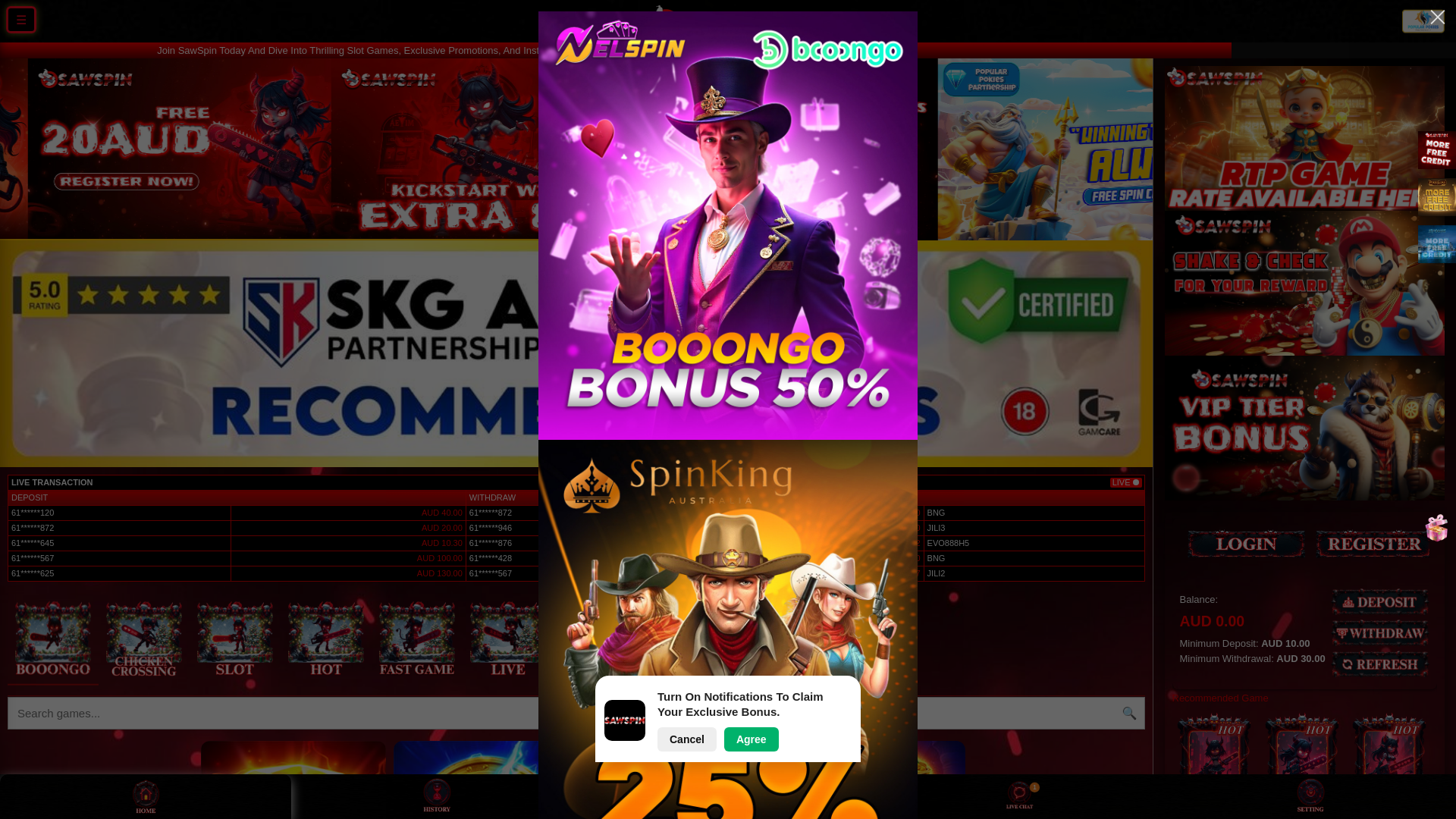 website screenshot of https://sawspin.cc/