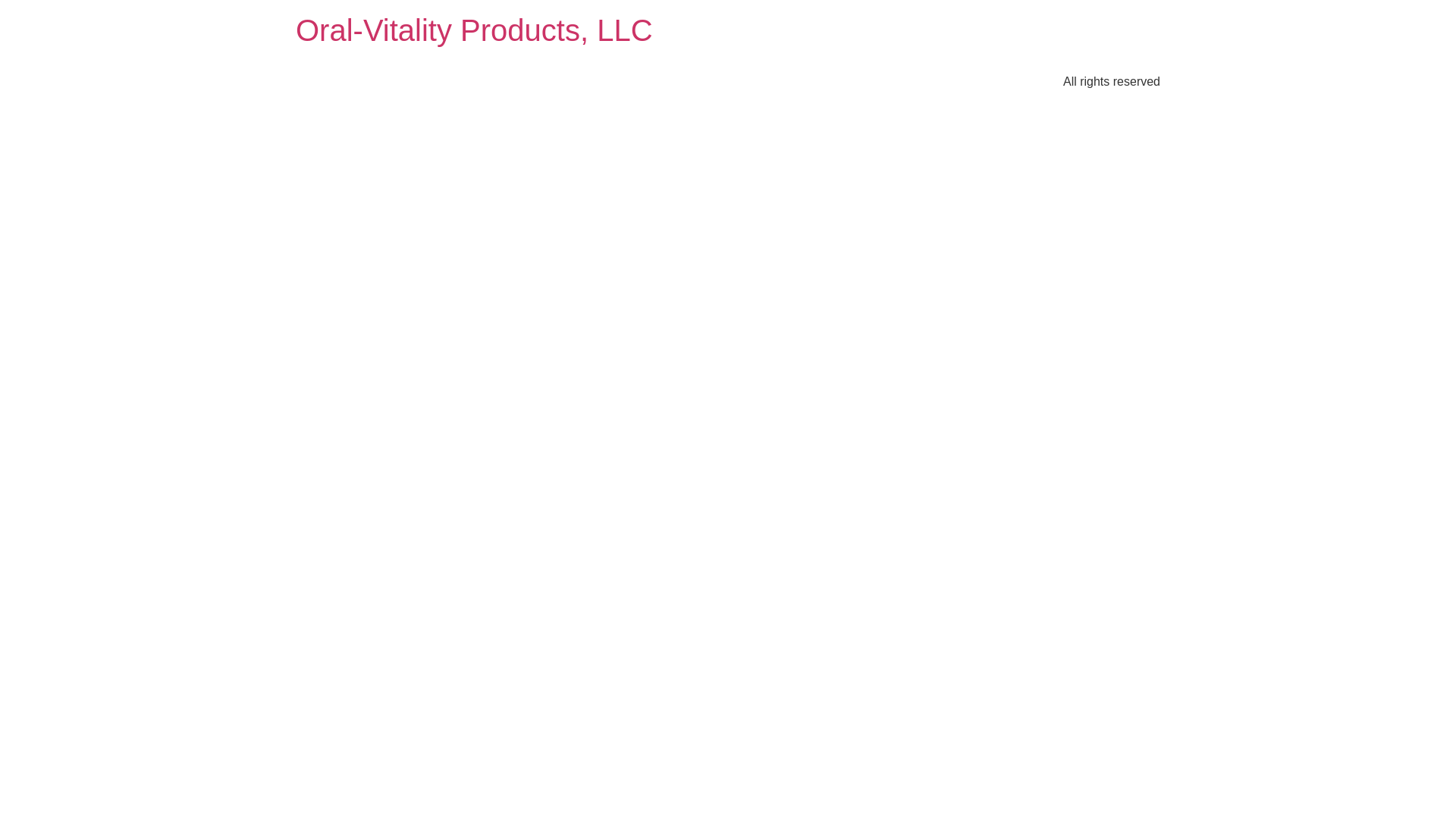 website screenshot of https://oral-vitalityproducts.com/