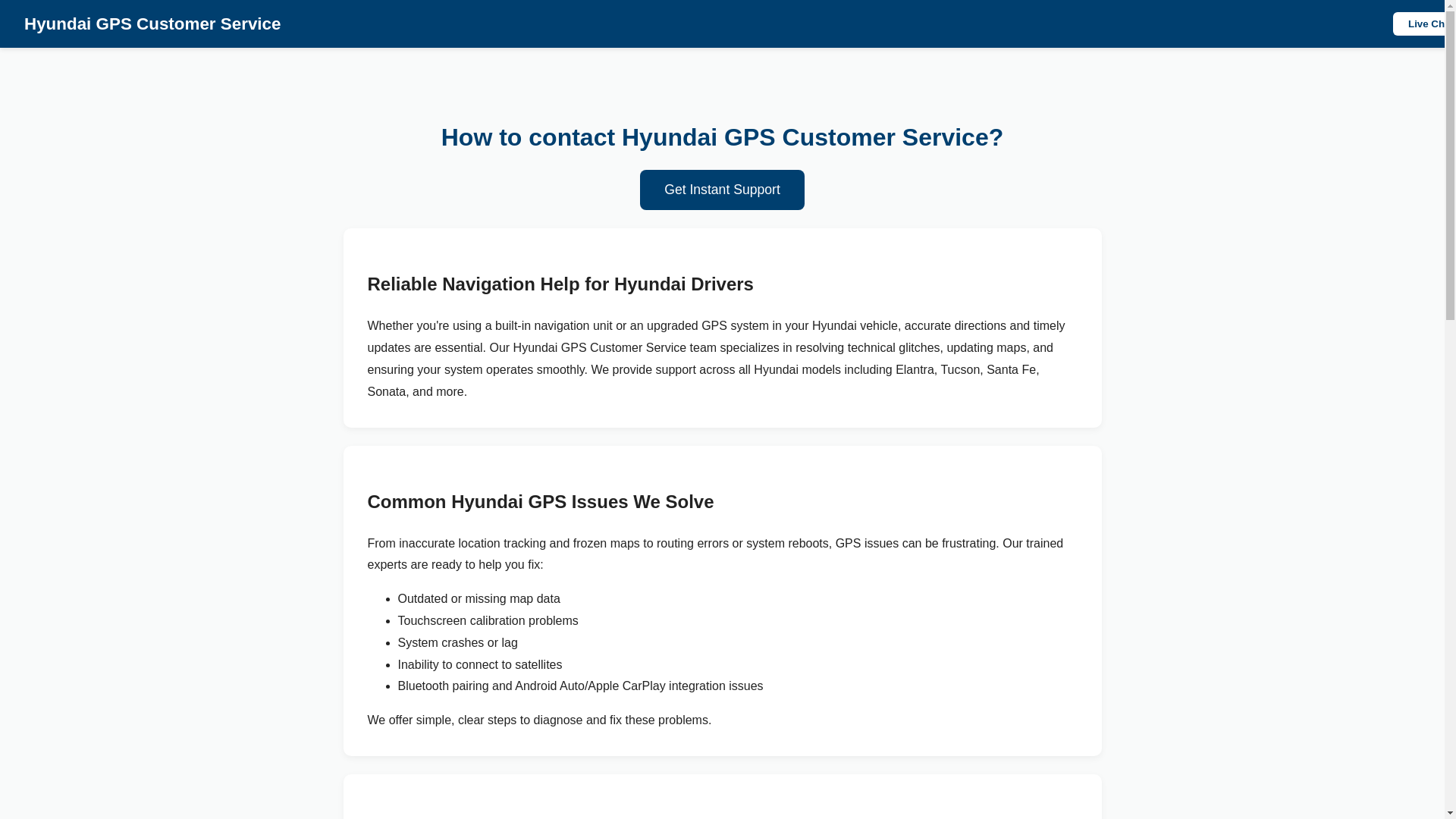 website screenshot of https://hyundai-gps-customer-service.pages.dev/