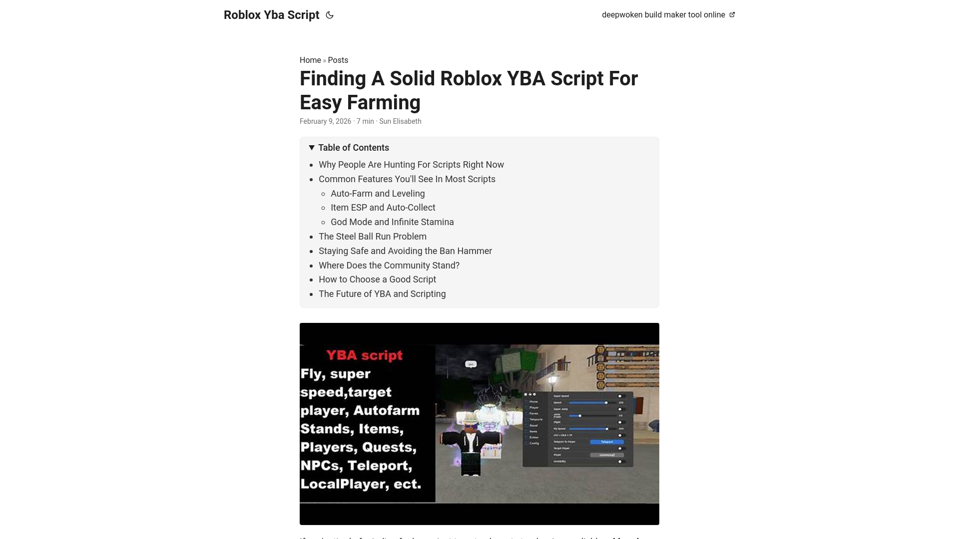 website screenshot of https://roblox-yba-script.pages.dev/