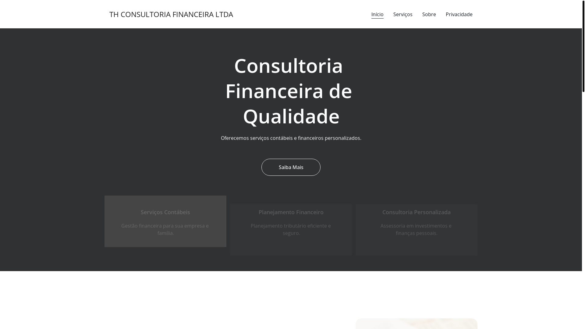 website screenshot of https://thfinanceira.shop/