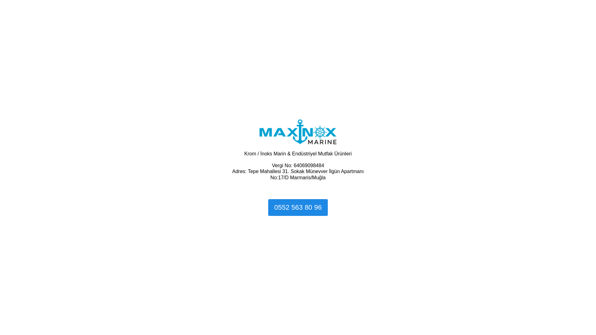 website screenshot of https://maxinoxmarmaris.com.tr/