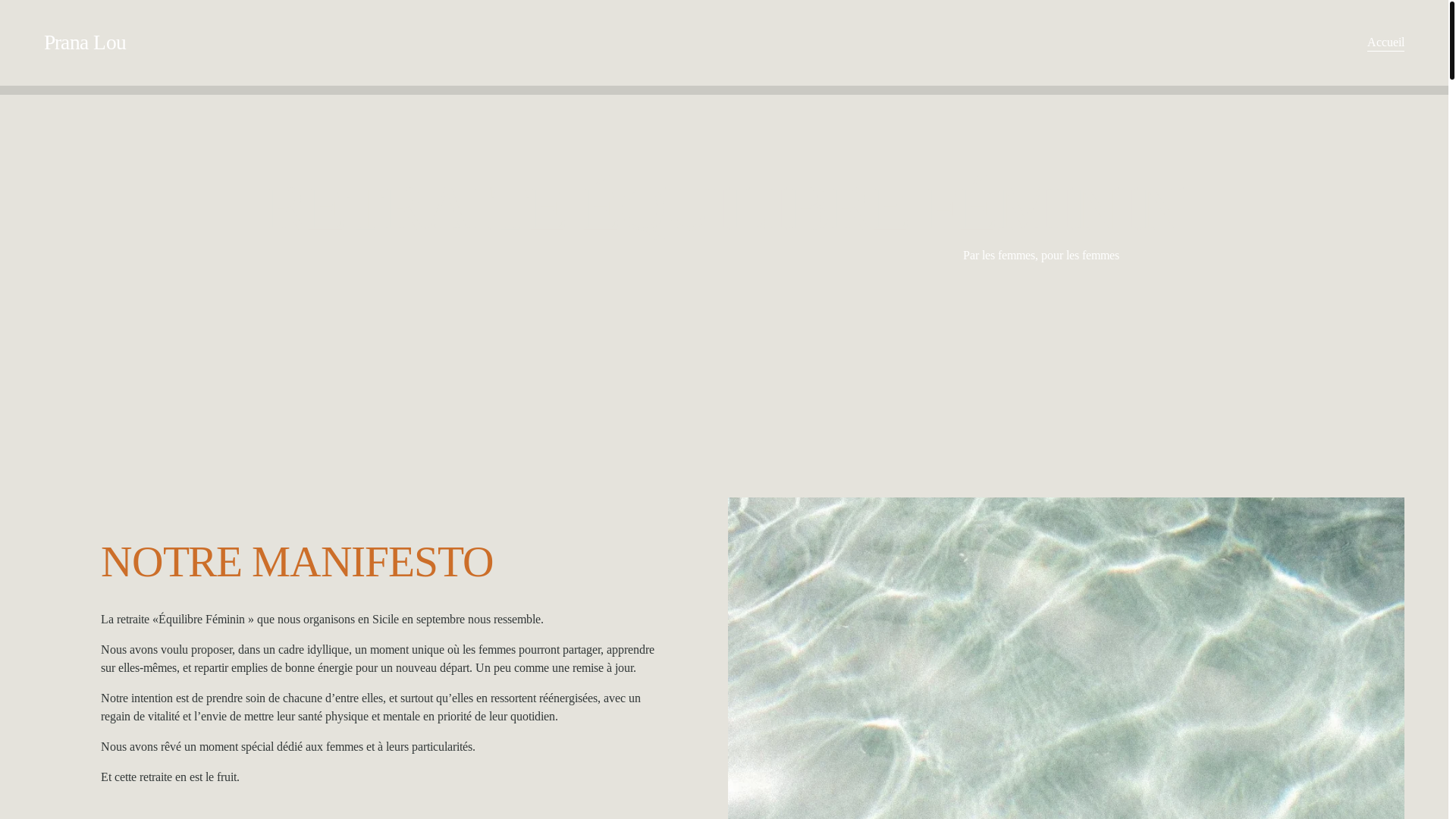 website screenshot of https://pranalou.com/