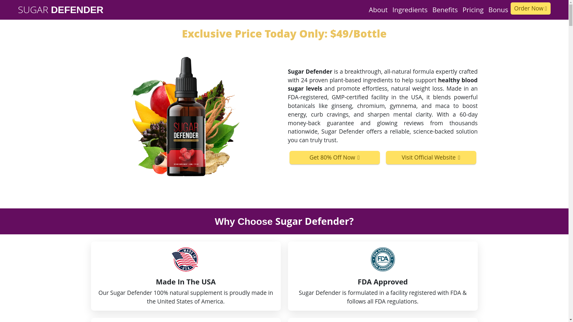 website screenshot of https://sugardefhender.com/