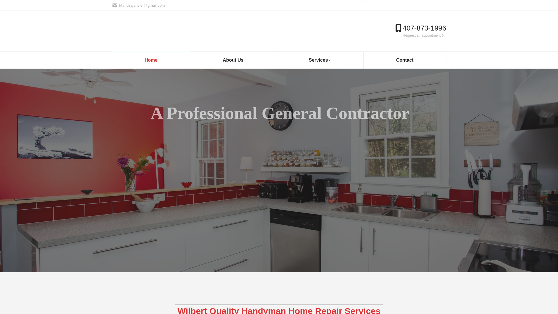 website screenshot of https://wilbertrenovations.com