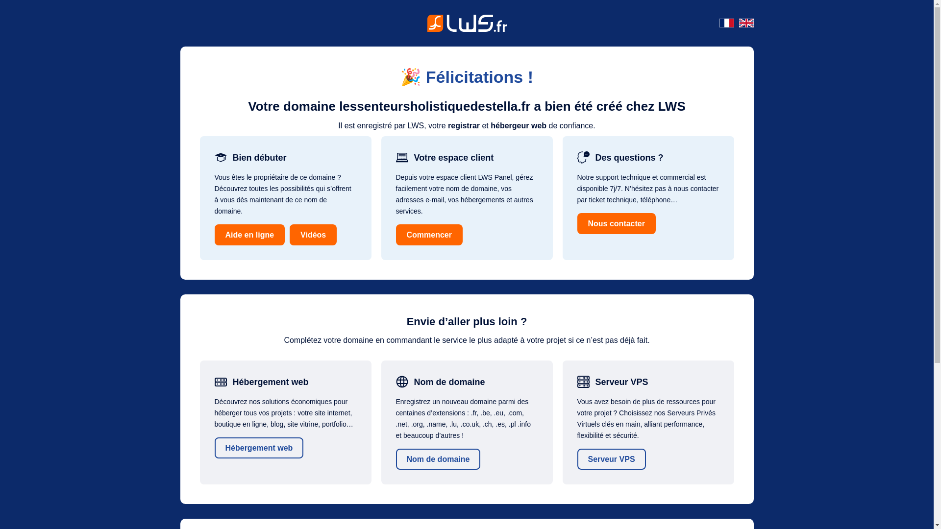 website screenshot of https://lessenteursholistiquedestella.fr/