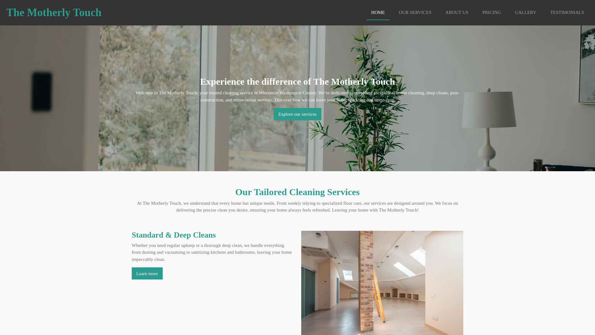 website screenshot of https://themotherlytouch.com/