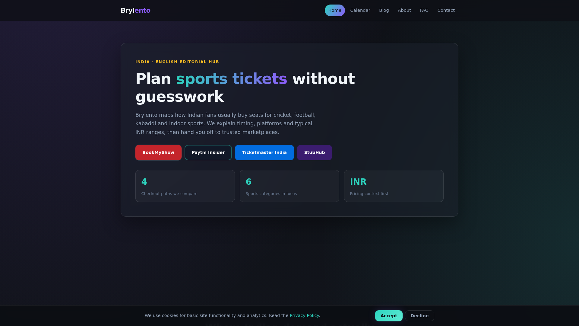 website screenshot of https://brylento.com