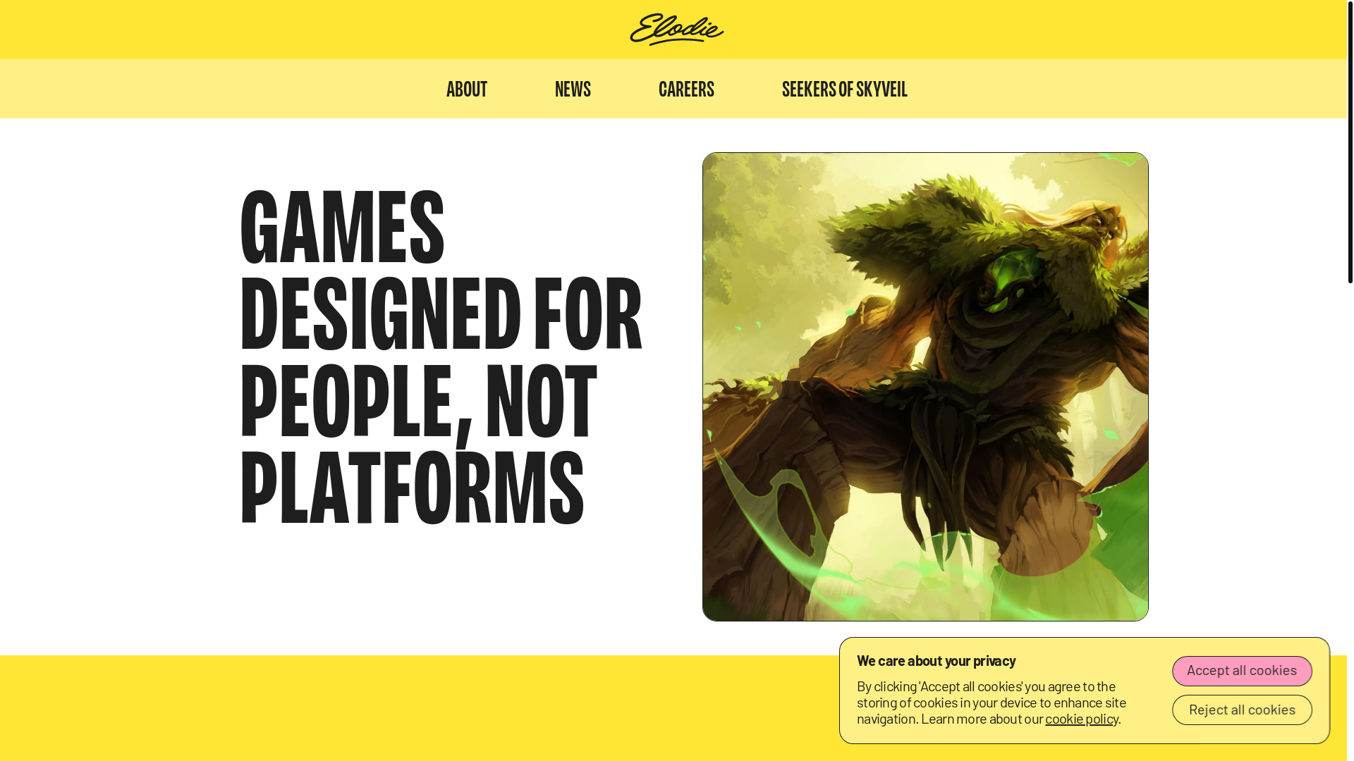 website screenshot of https://elodiegames.world/