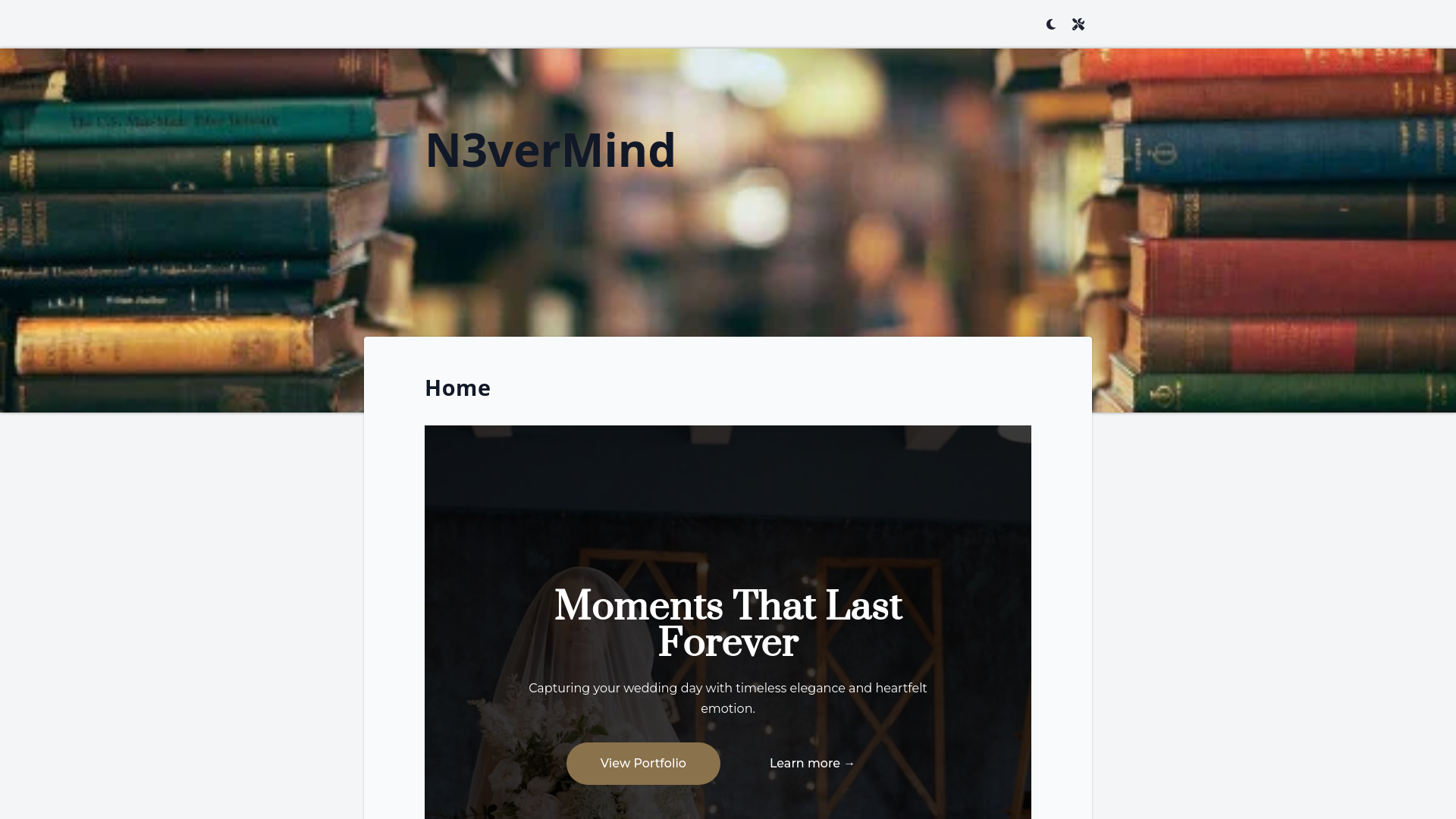 website screenshot of https://n3vermind.com/