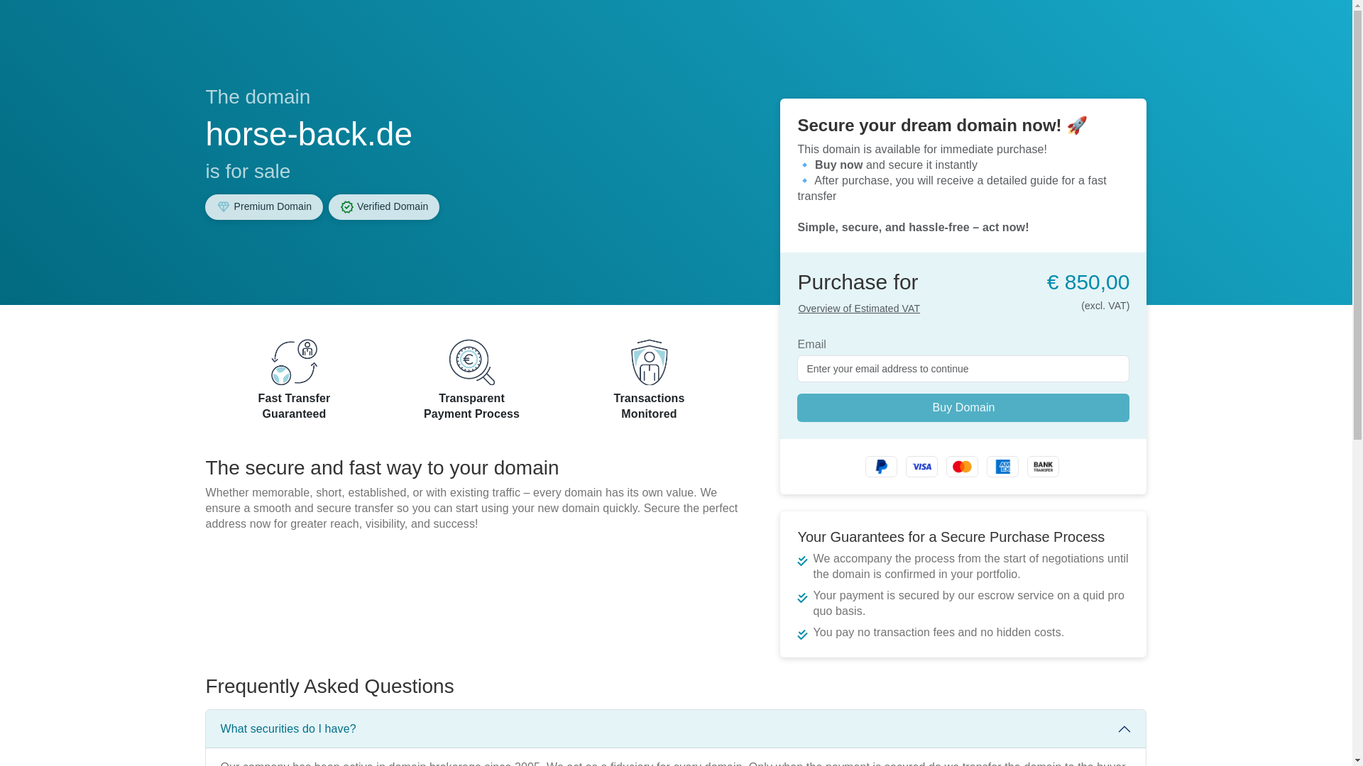 website screenshot of https://horse-back.de/