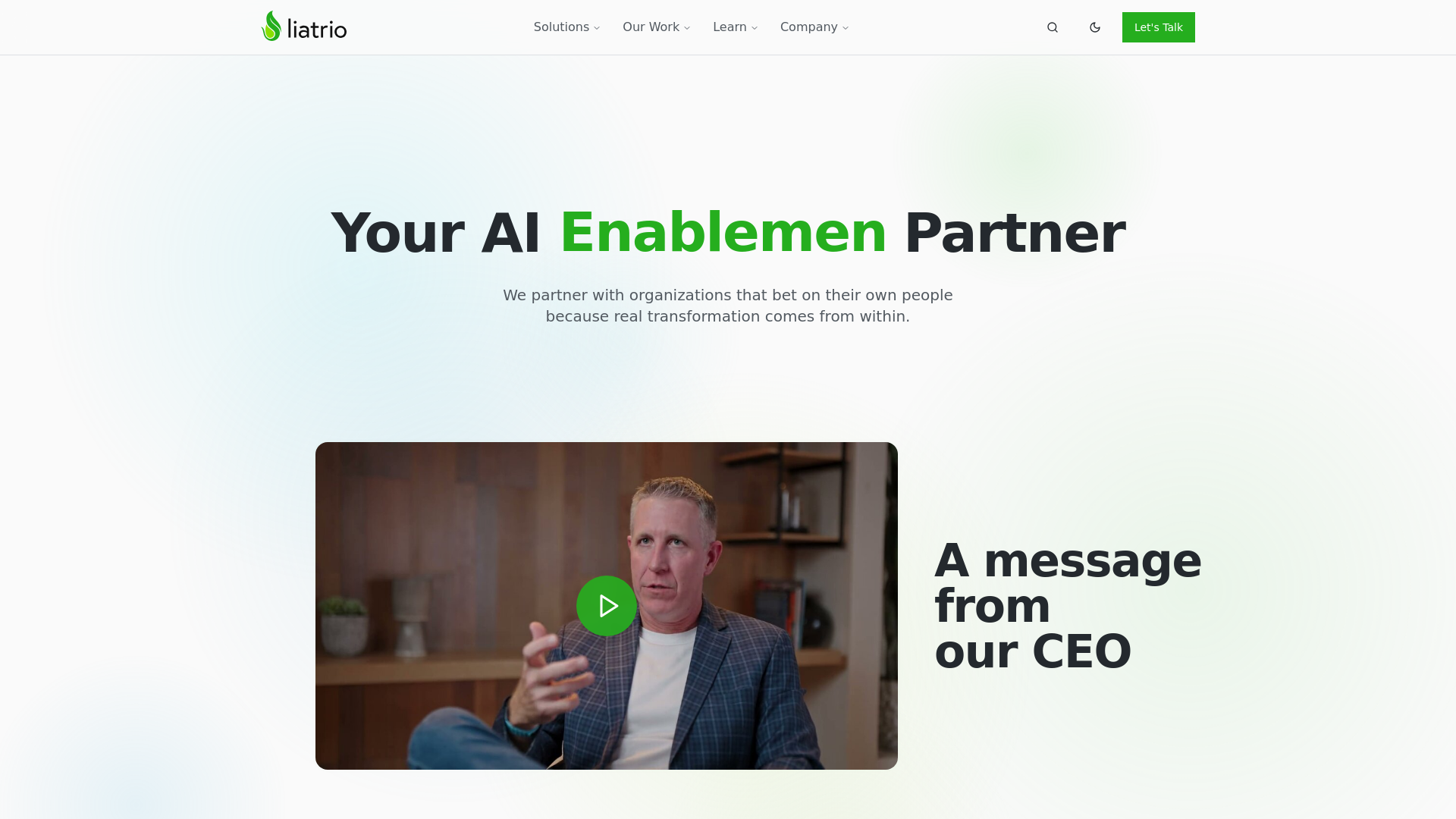 website screenshot of https://liatrioaisystem.com