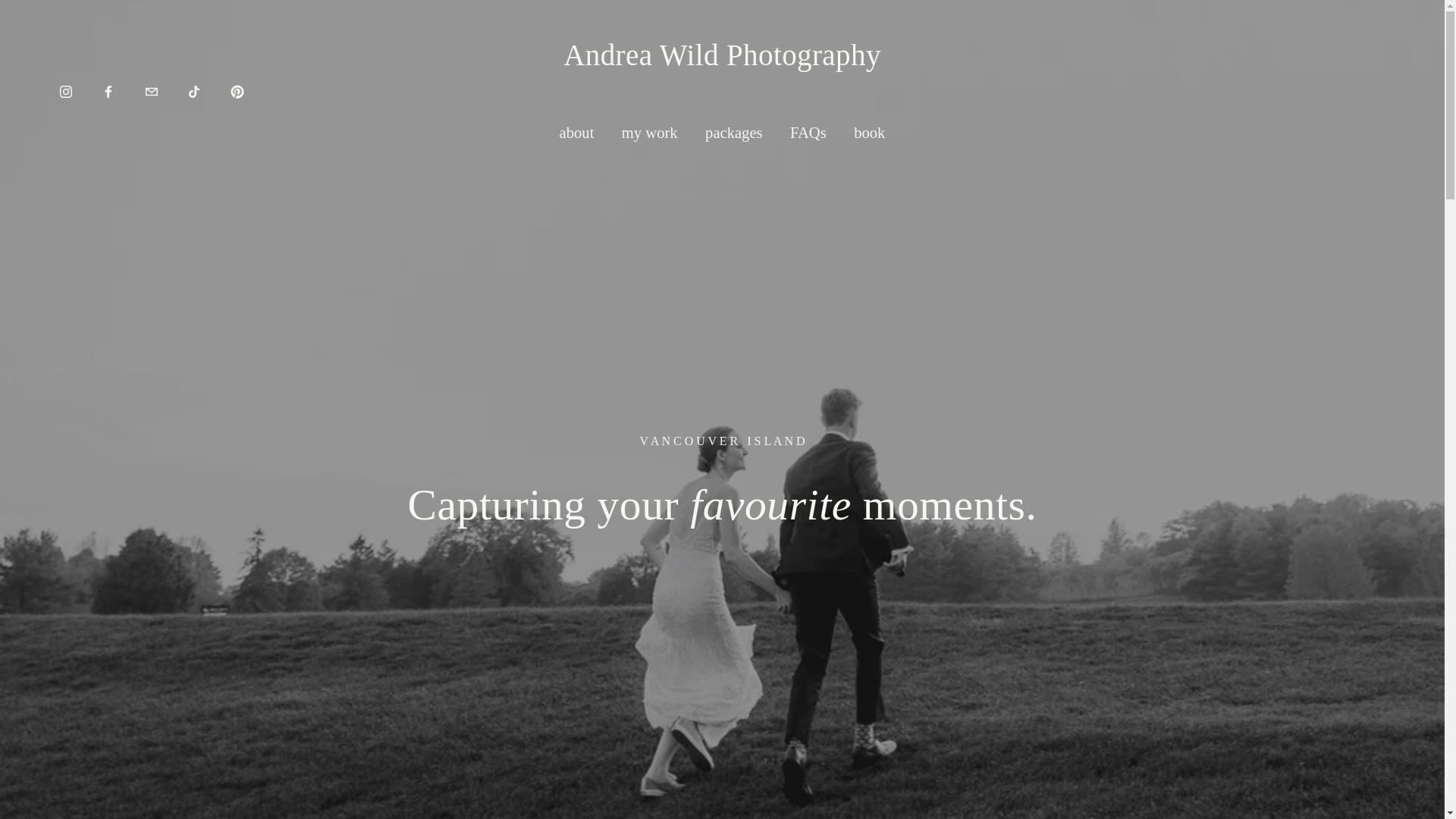 website screenshot of https://andreawildphotography.ca/