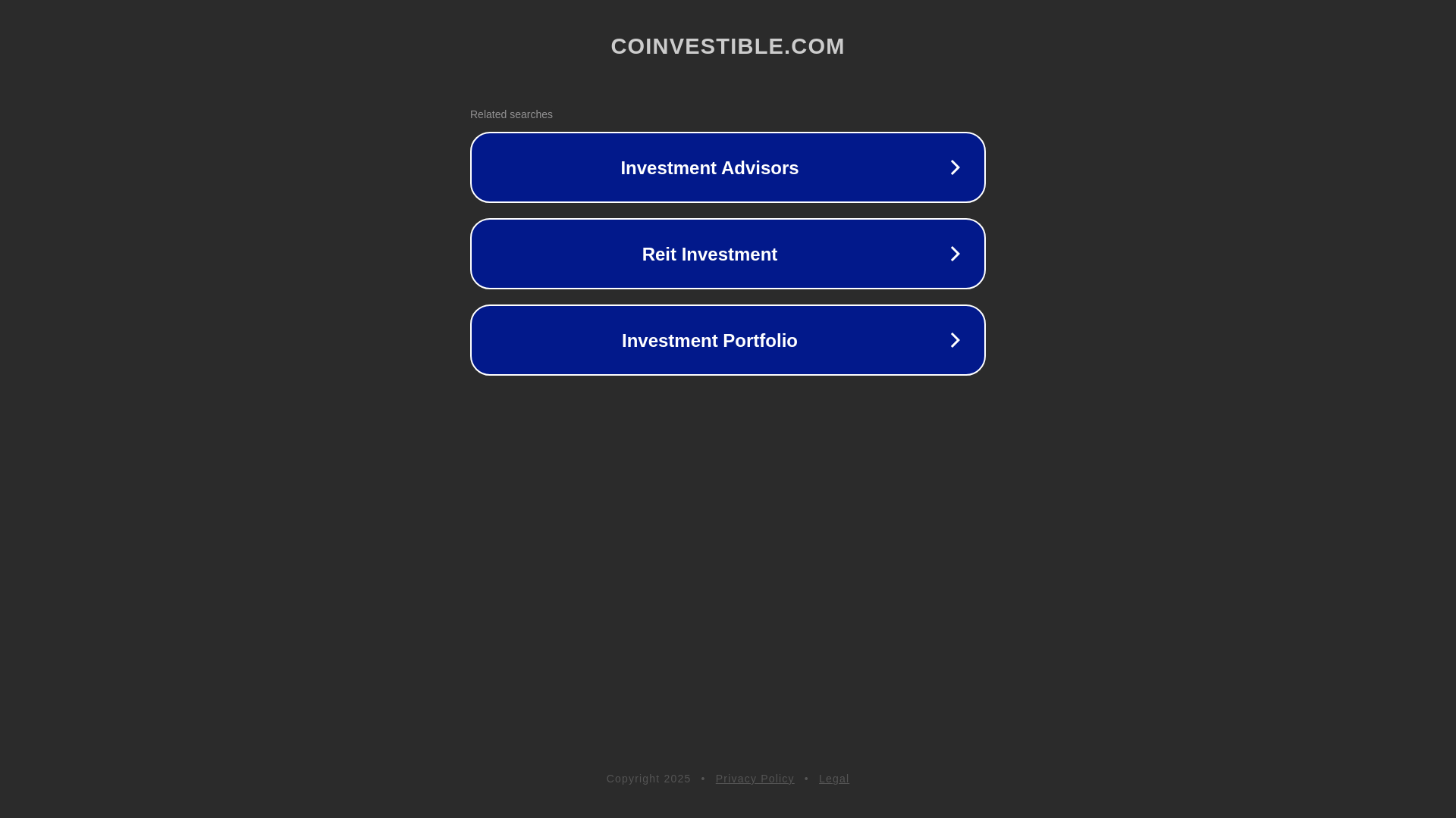 website screenshot of https://coinvestible.com/