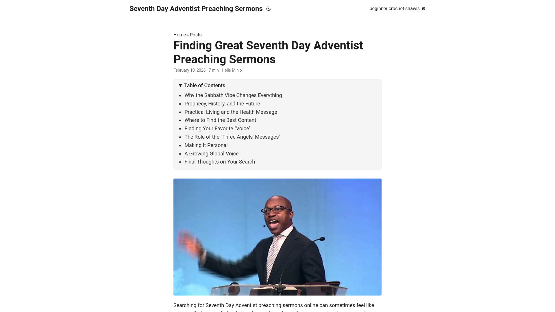 website screenshot of https://seventh-day-adventist-preaching-sermons.pages.dev/