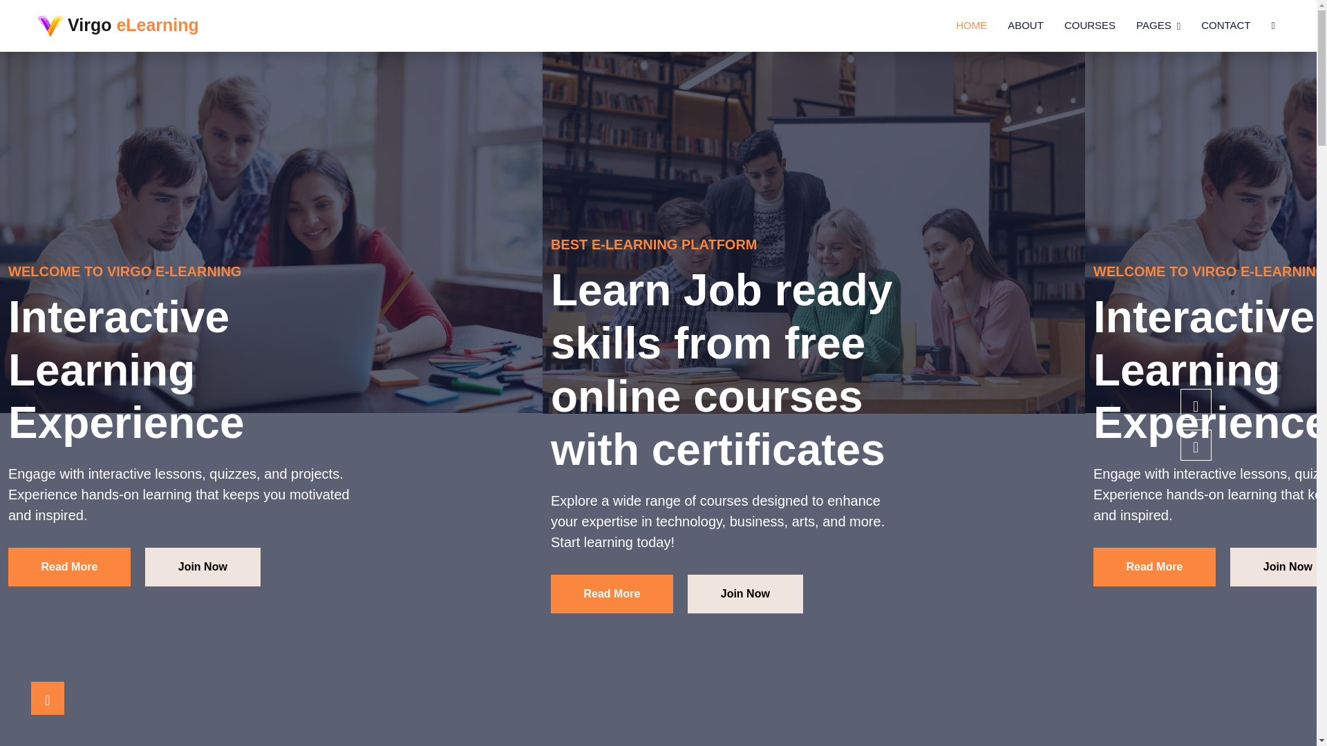 website screenshot of https://virgoelearningdeploy.pages.dev/