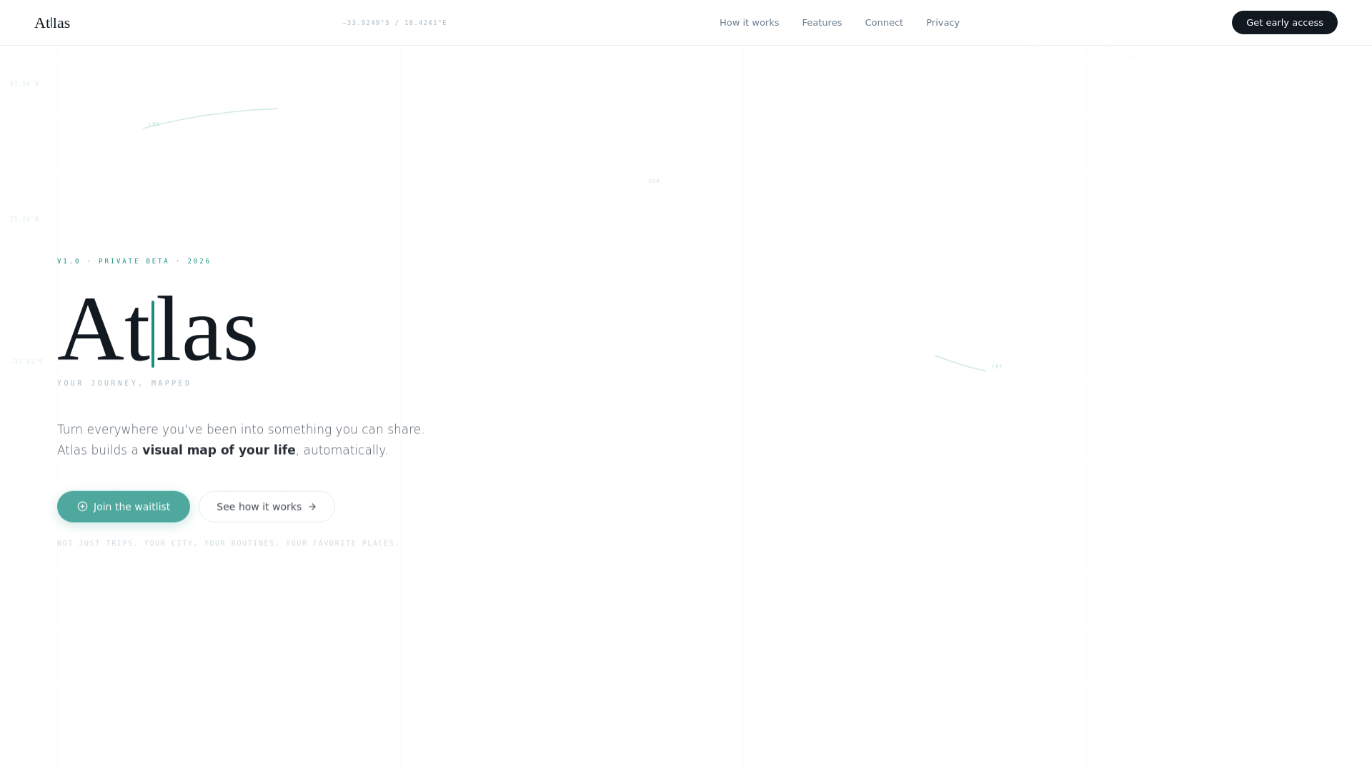 website screenshot of https://myatlas.guide/