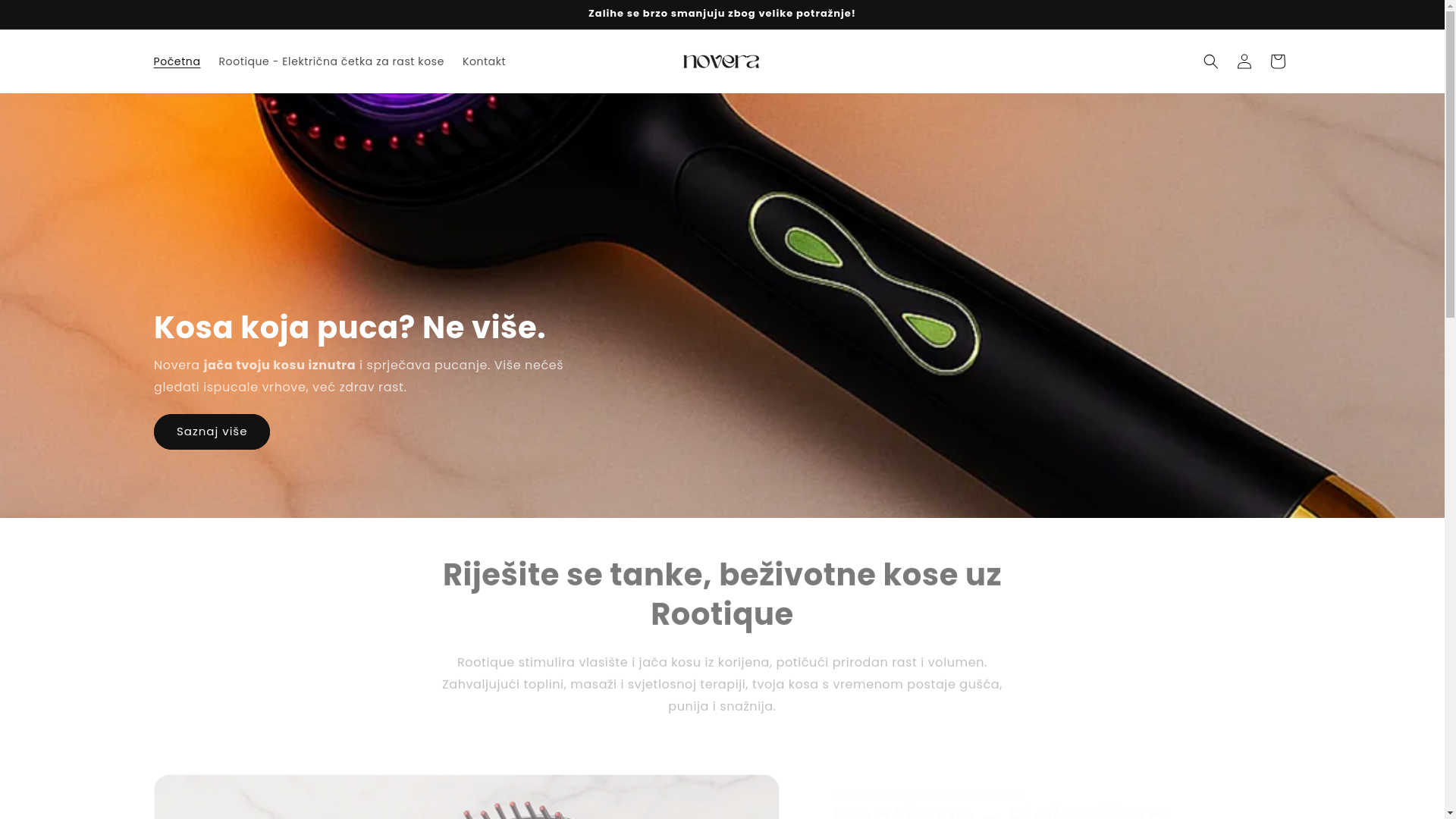 website screenshot of https://novera.hr/