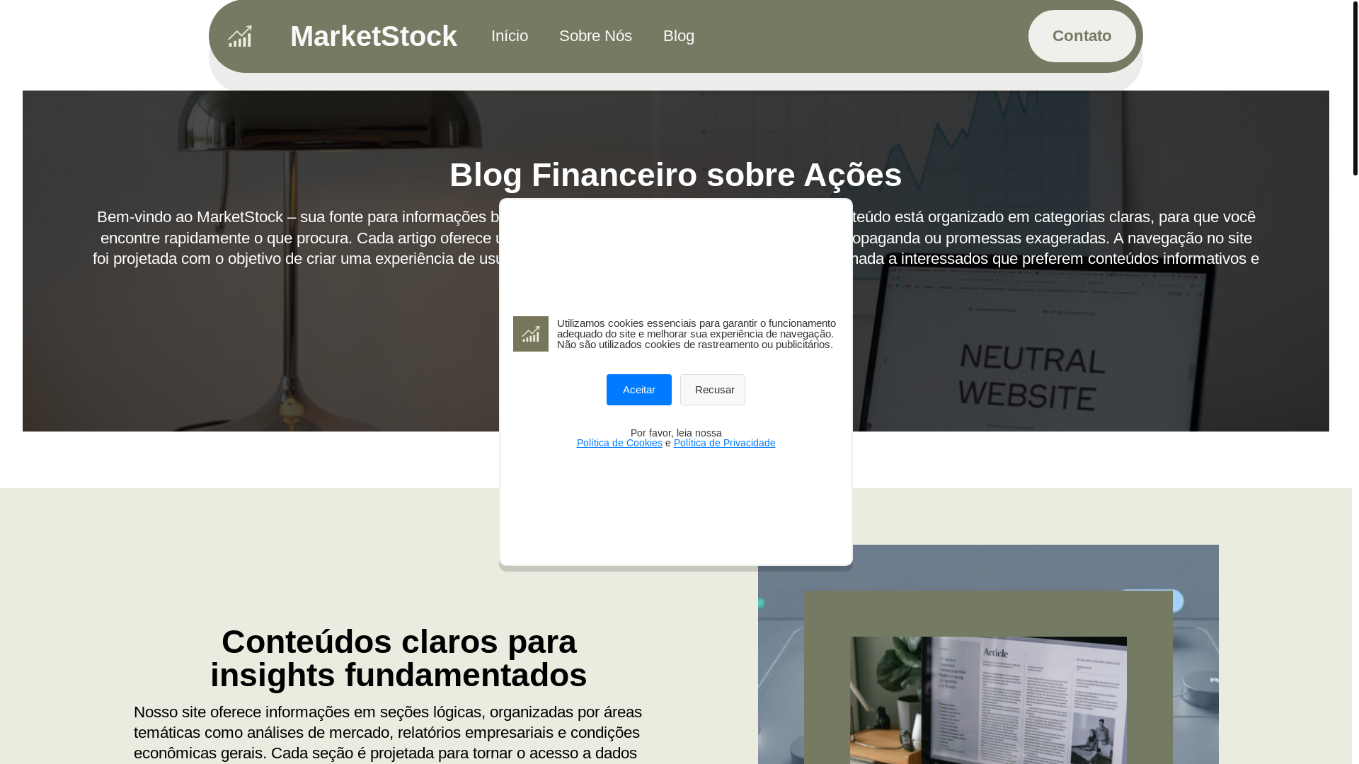 website screenshot of https://marketstock.blog/