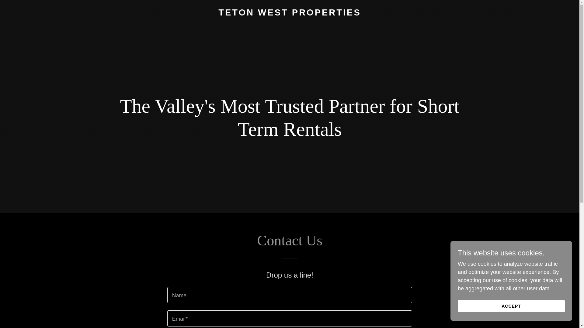 website screenshot of https://tetonwestproperties.com/