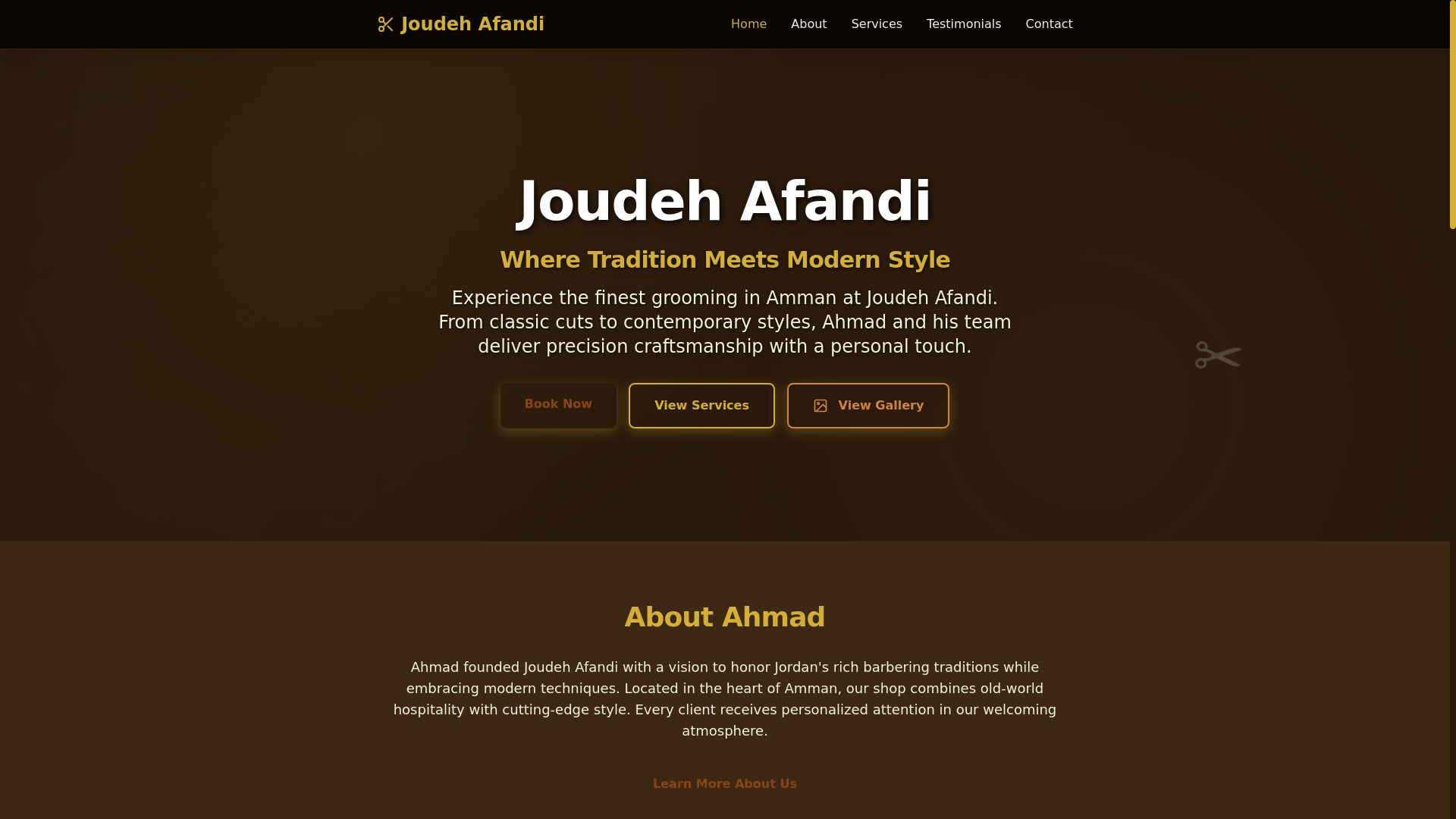 website screenshot of https://joudehafandisaloon.com/