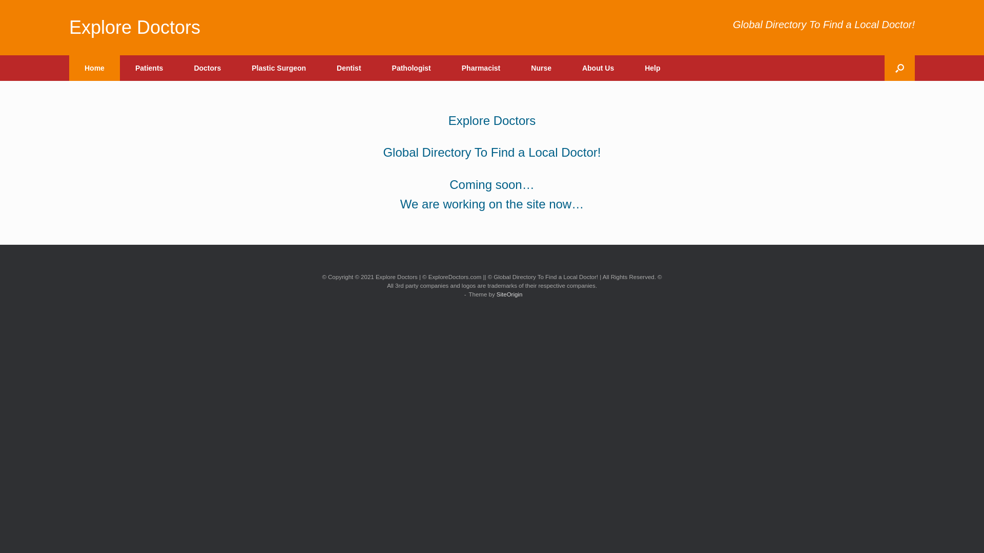 website screenshot of https://exploredoctors.com