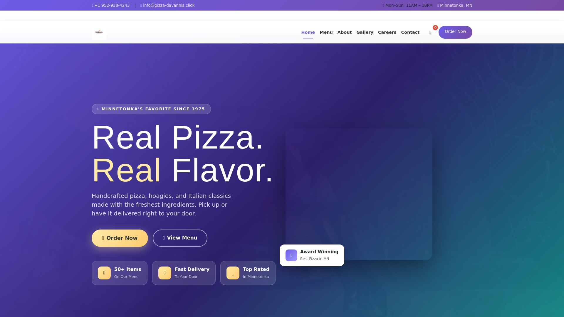website screenshot of https://pizza-davannis.click/