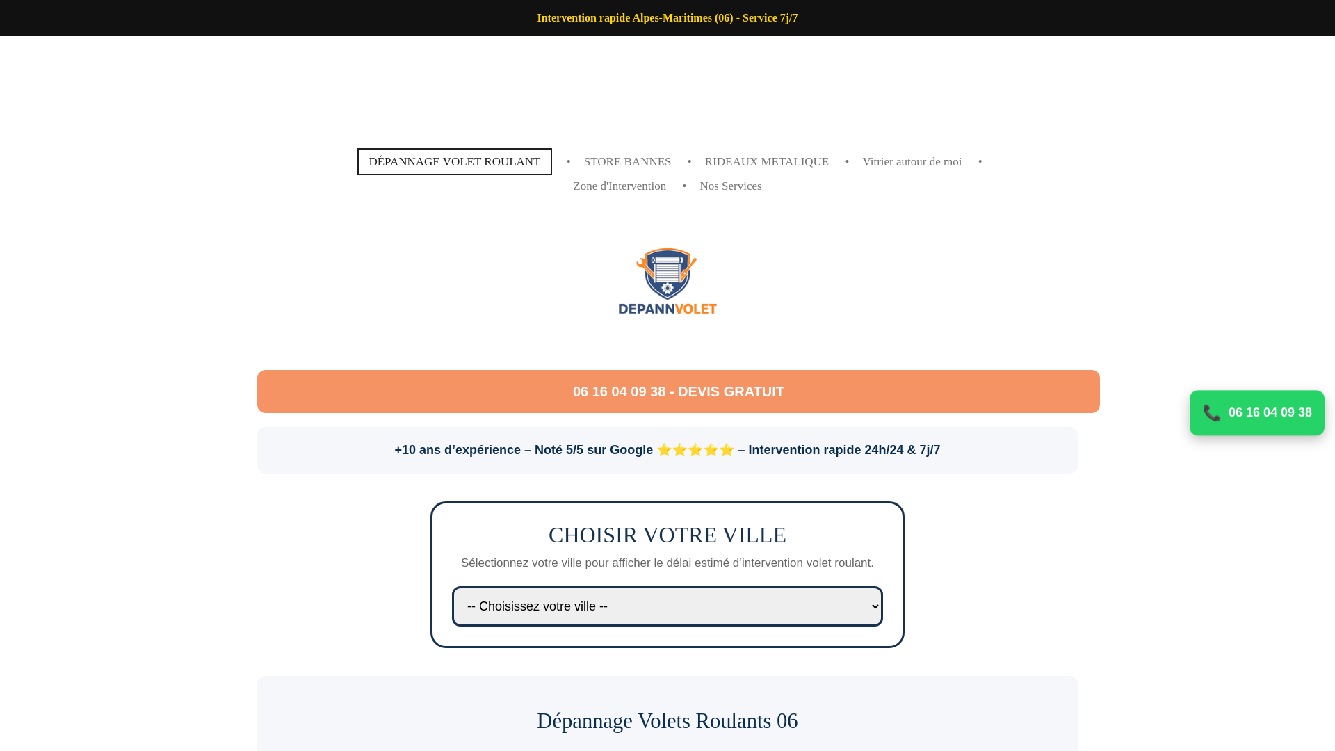 website screenshot of https://voletsroulantsdepannage.fr