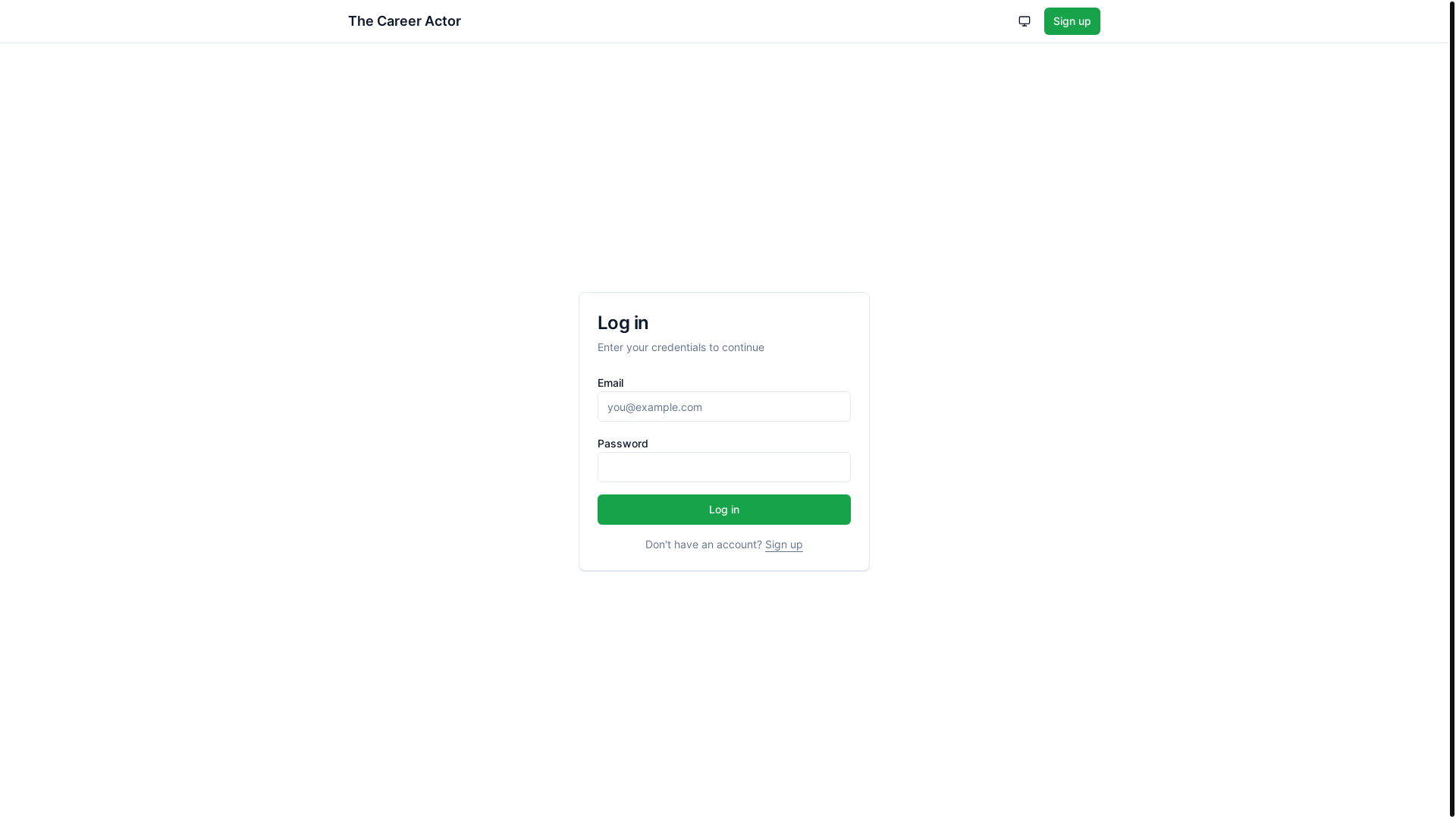 website screenshot of https://the-career-actor.pages.dev/