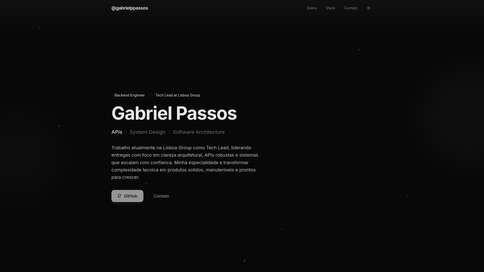 website screenshot of https://gabrielpassos.dev/