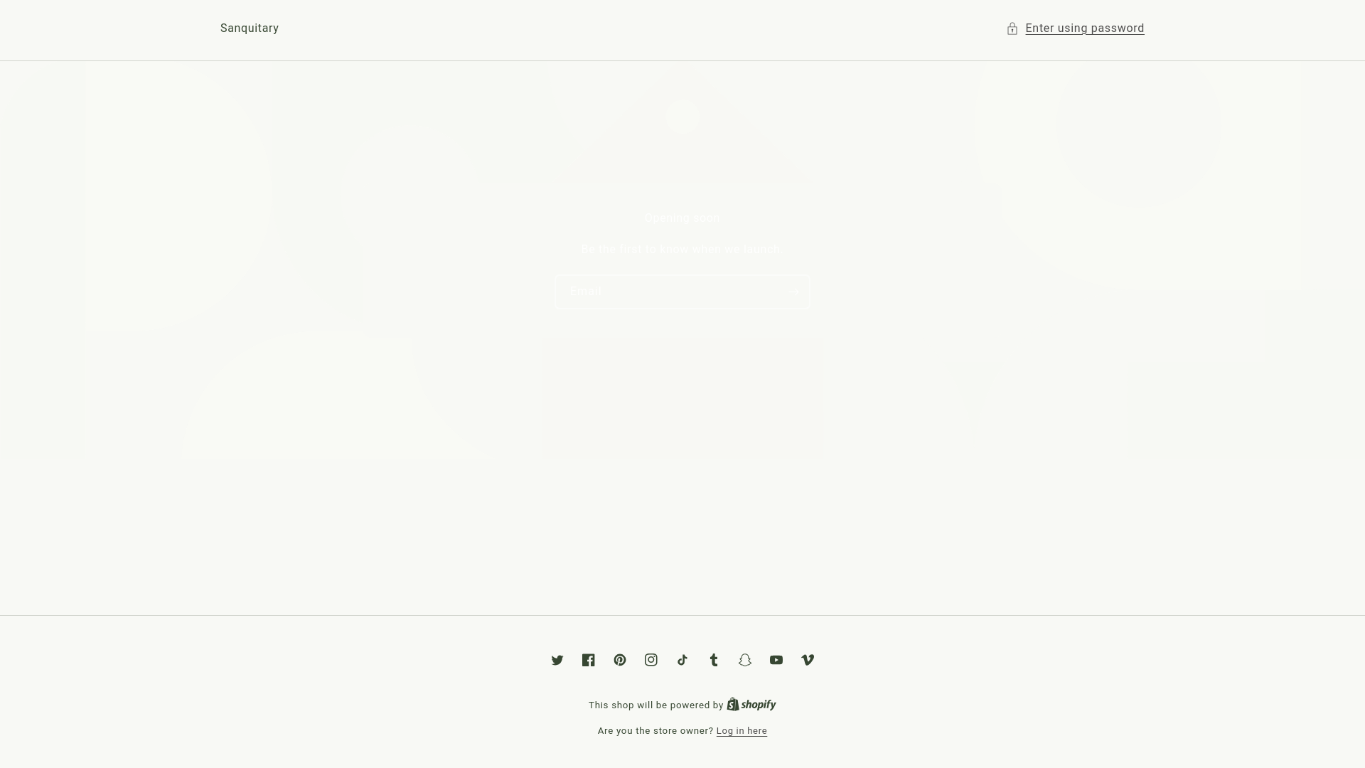 website screenshot of https://sanquitary.com/
