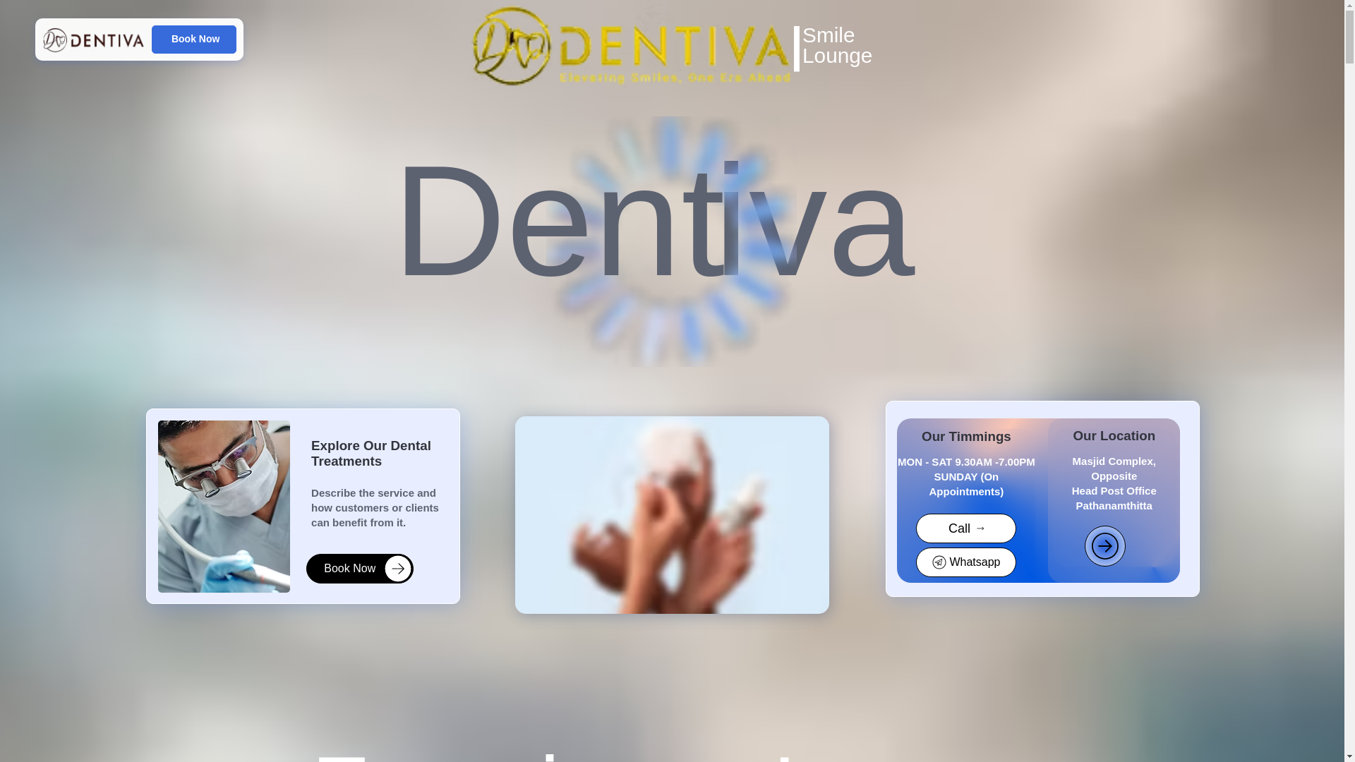 website screenshot of https://dentivasmilelounge.com/