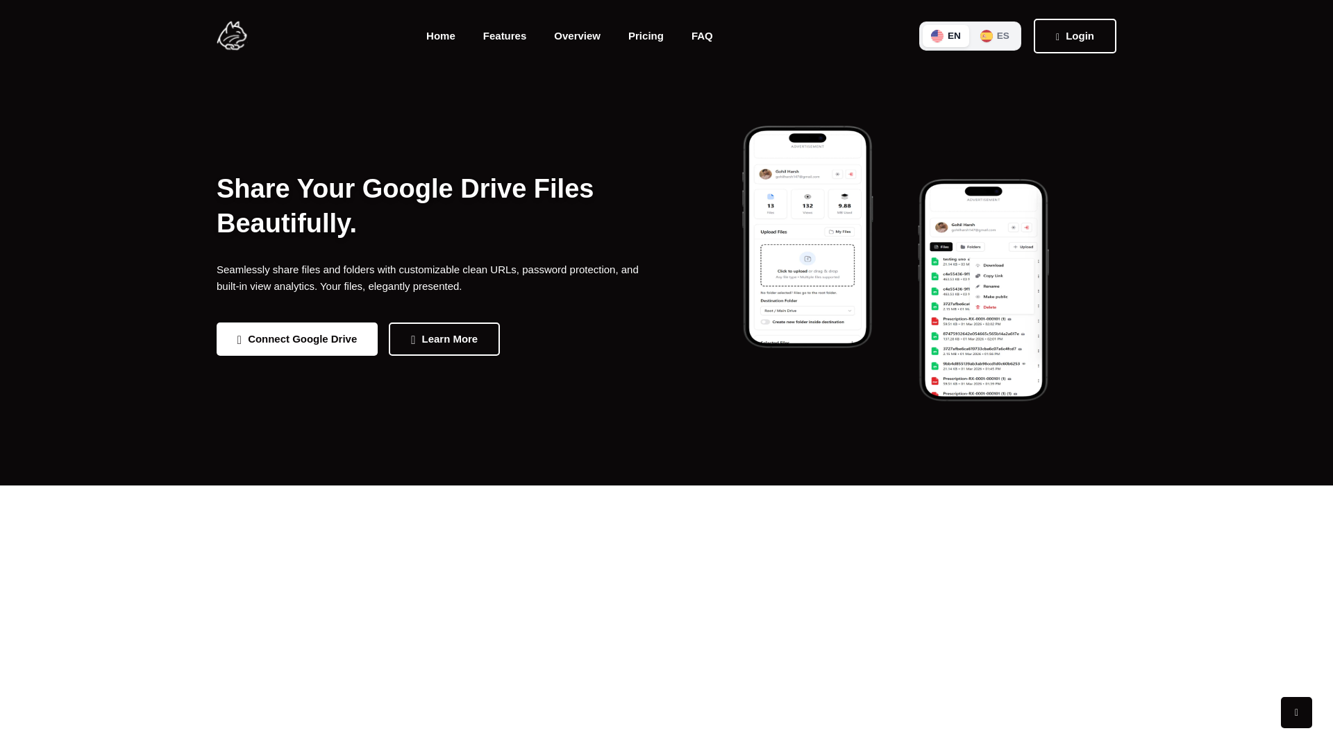 website screenshot of https://publicadrive.com/