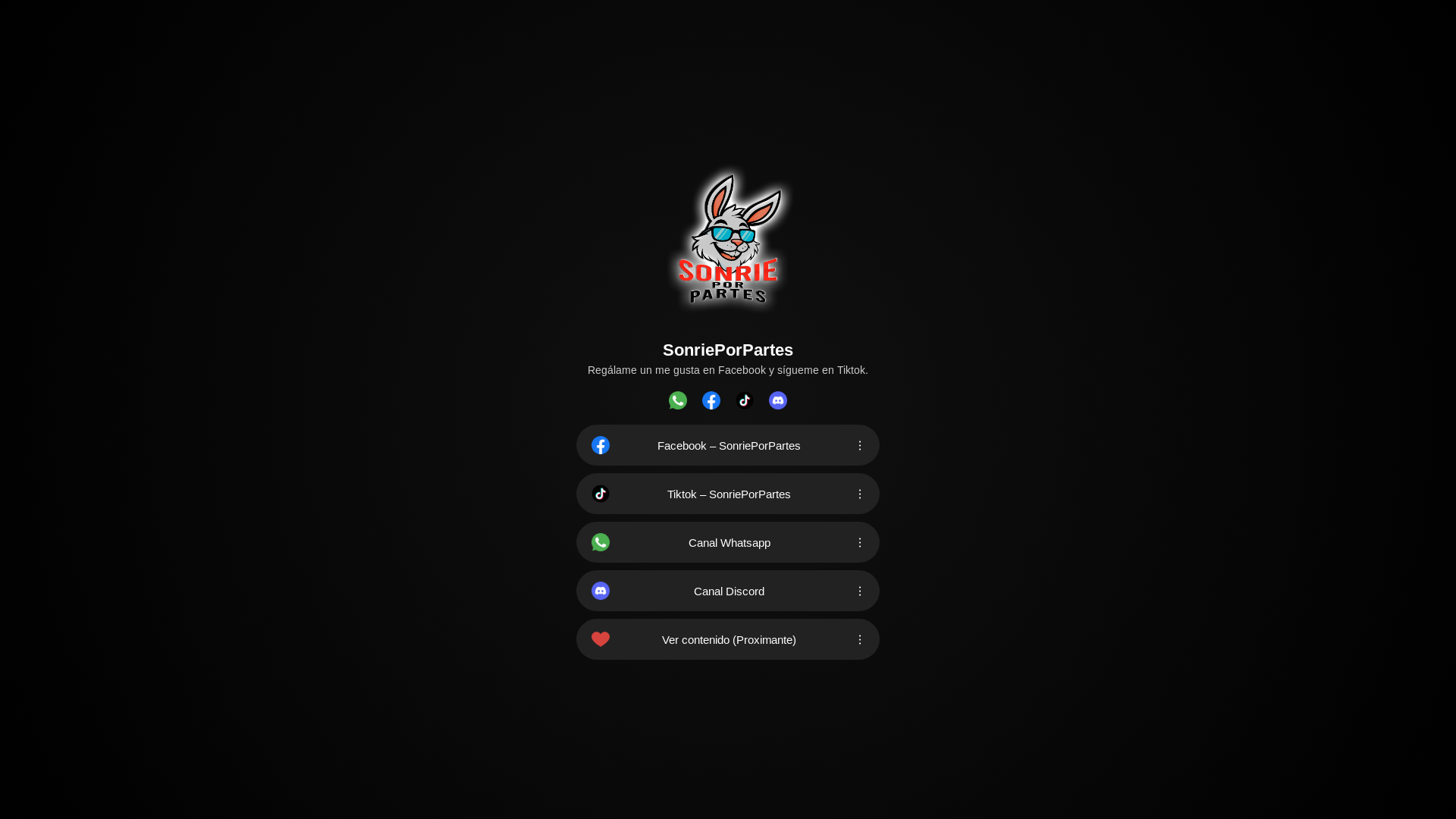 website screenshot of https://sonrieporpartes.com/