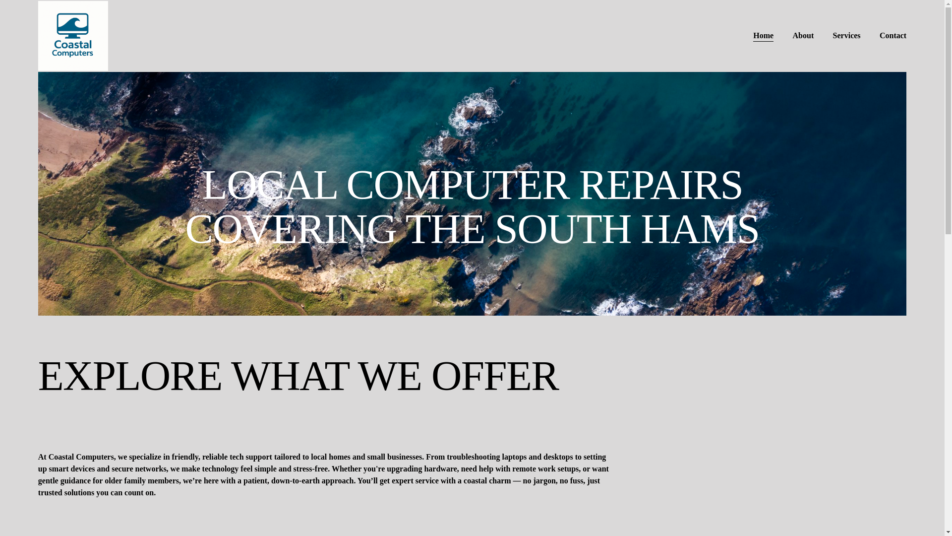 website screenshot of https://coastal-computers.co.uk/