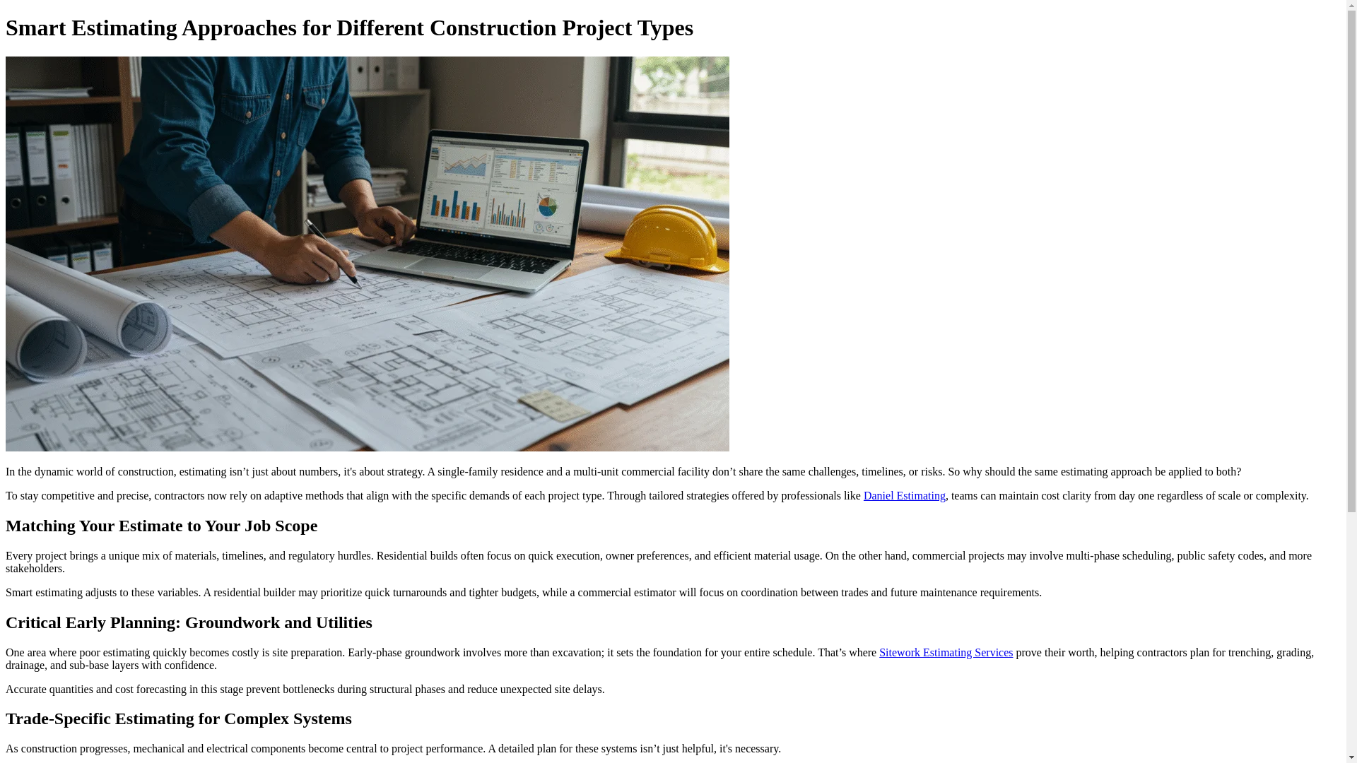 website screenshot of https://danielestimating.pages.dev/