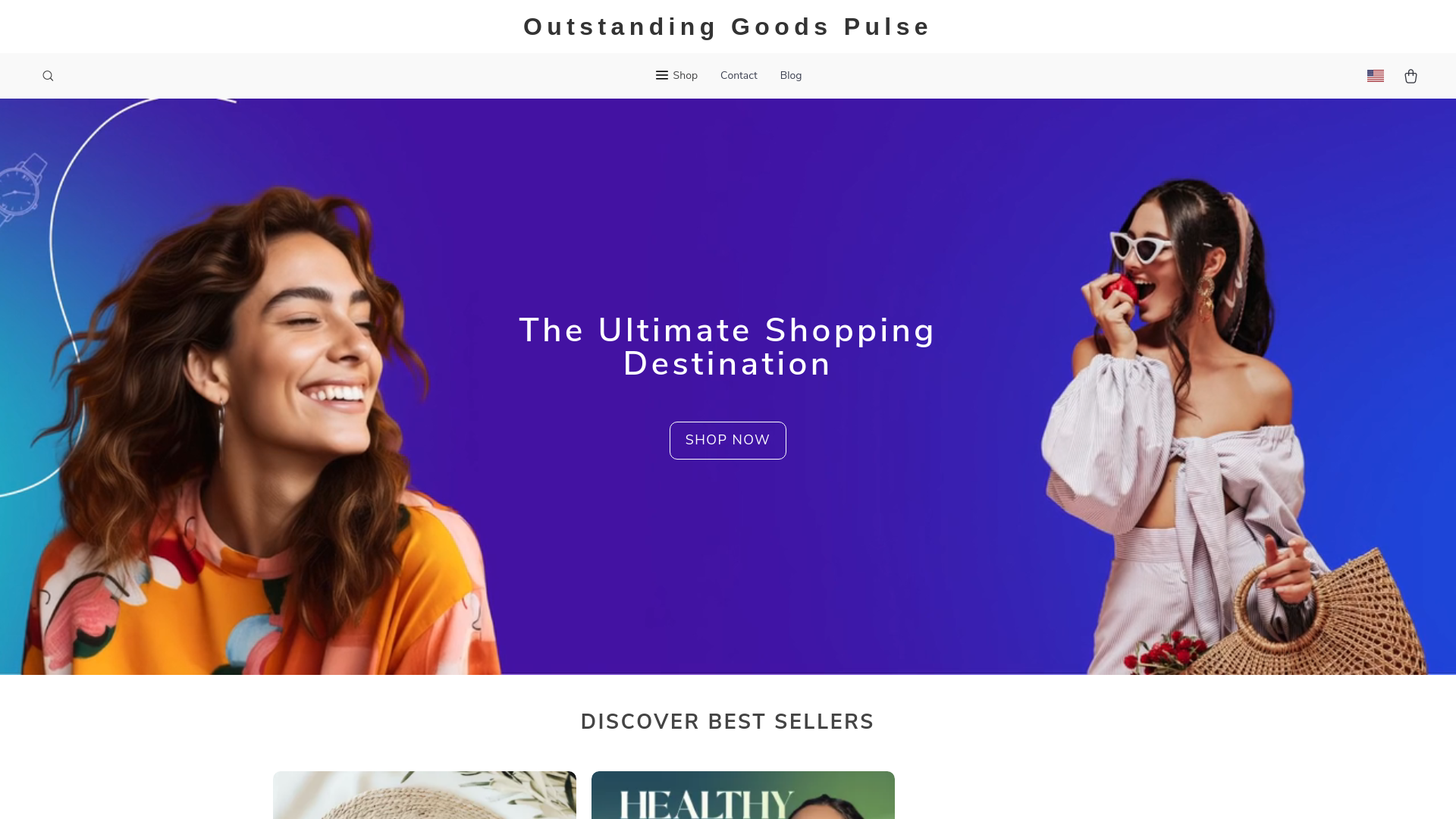 website screenshot of https://outstandinggoodspulse.shop/