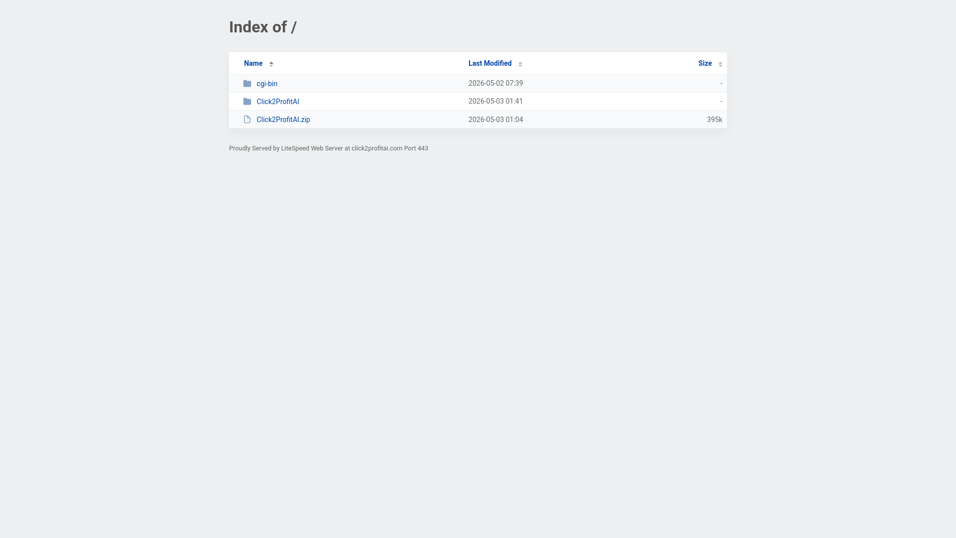 website screenshot of https://click2profitai.com/