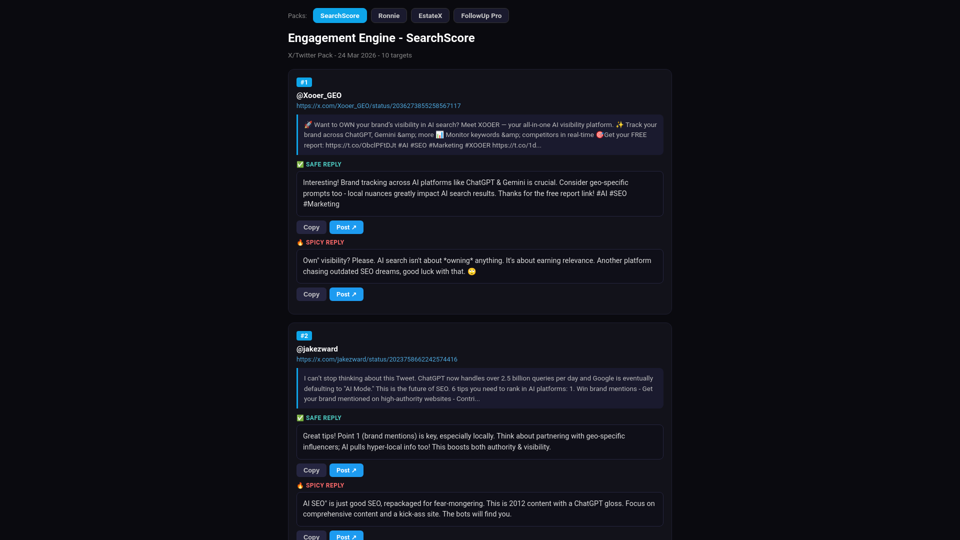 website screenshot of https://replyengine-searchscore.pages.dev/