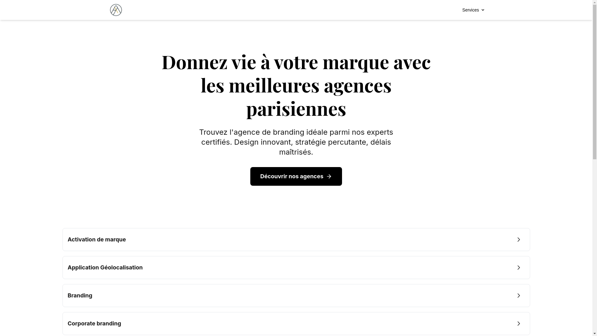 website screenshot of https://agence-branding-paris.fr/